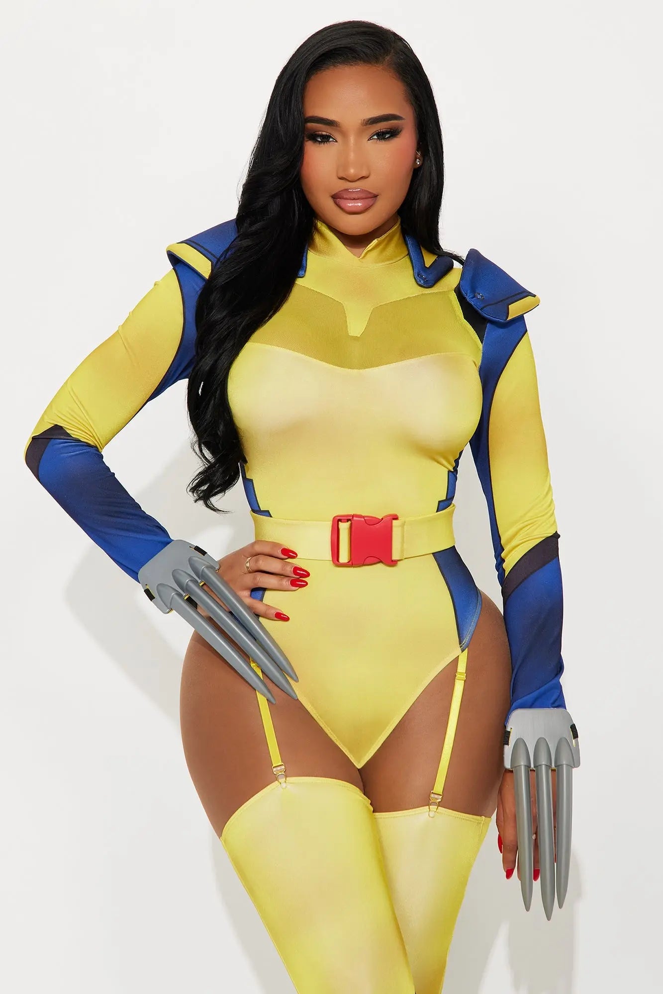 Claws And Effect 4 Piece Costume Set - Yellow/combo 