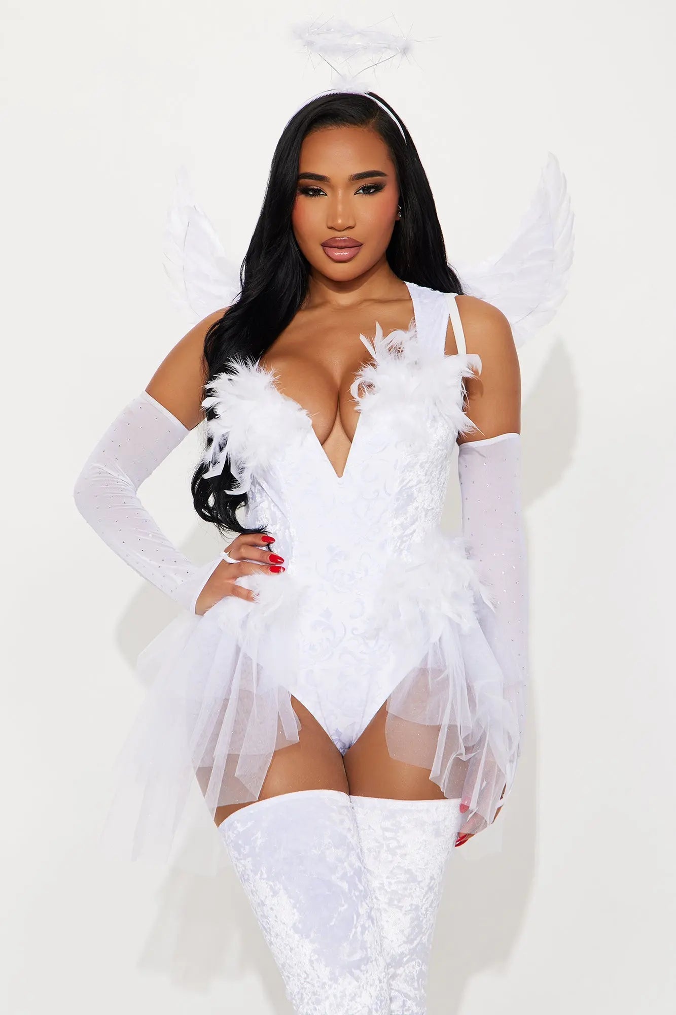 Heaven Sent Angel 4 Piece Costume Set - White 
