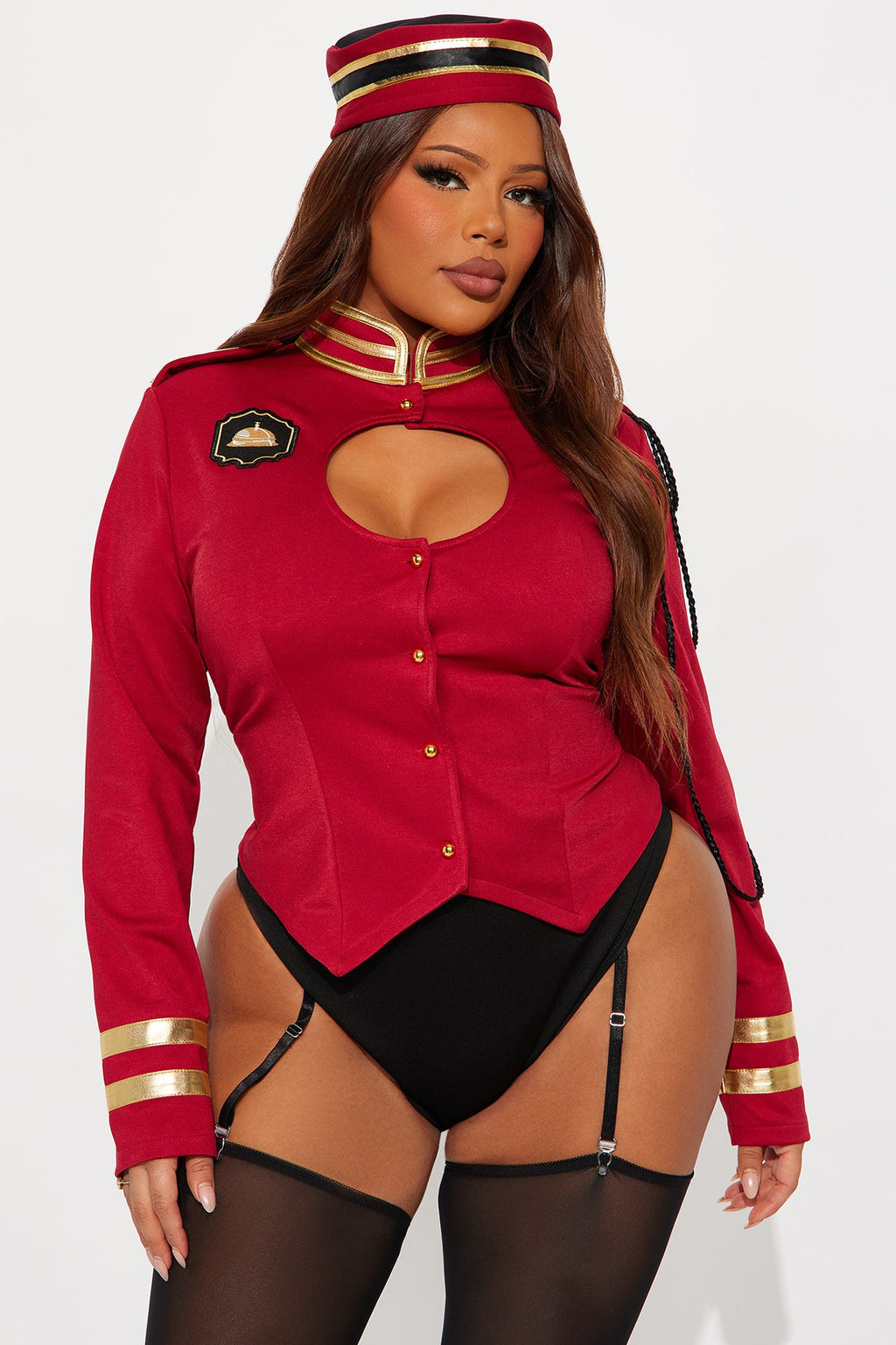 Hotel Of Terror 5 Piece Costume Set - Burgundy