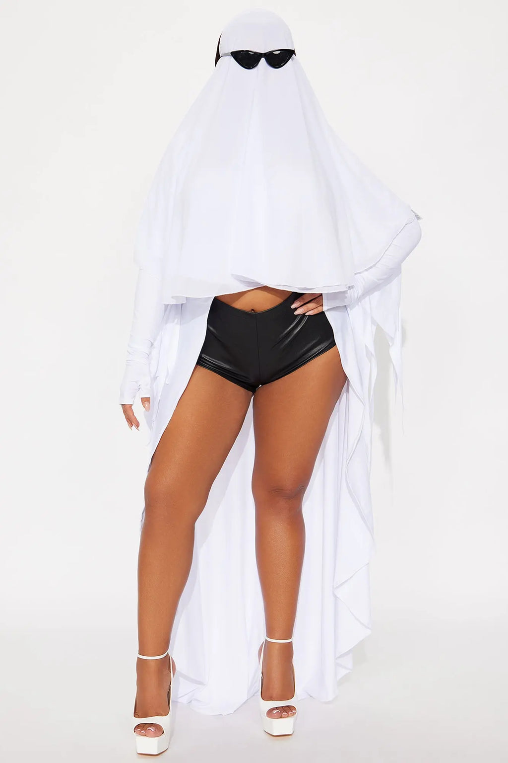 Haunting Hottie 4 Piece Costume Set - White 