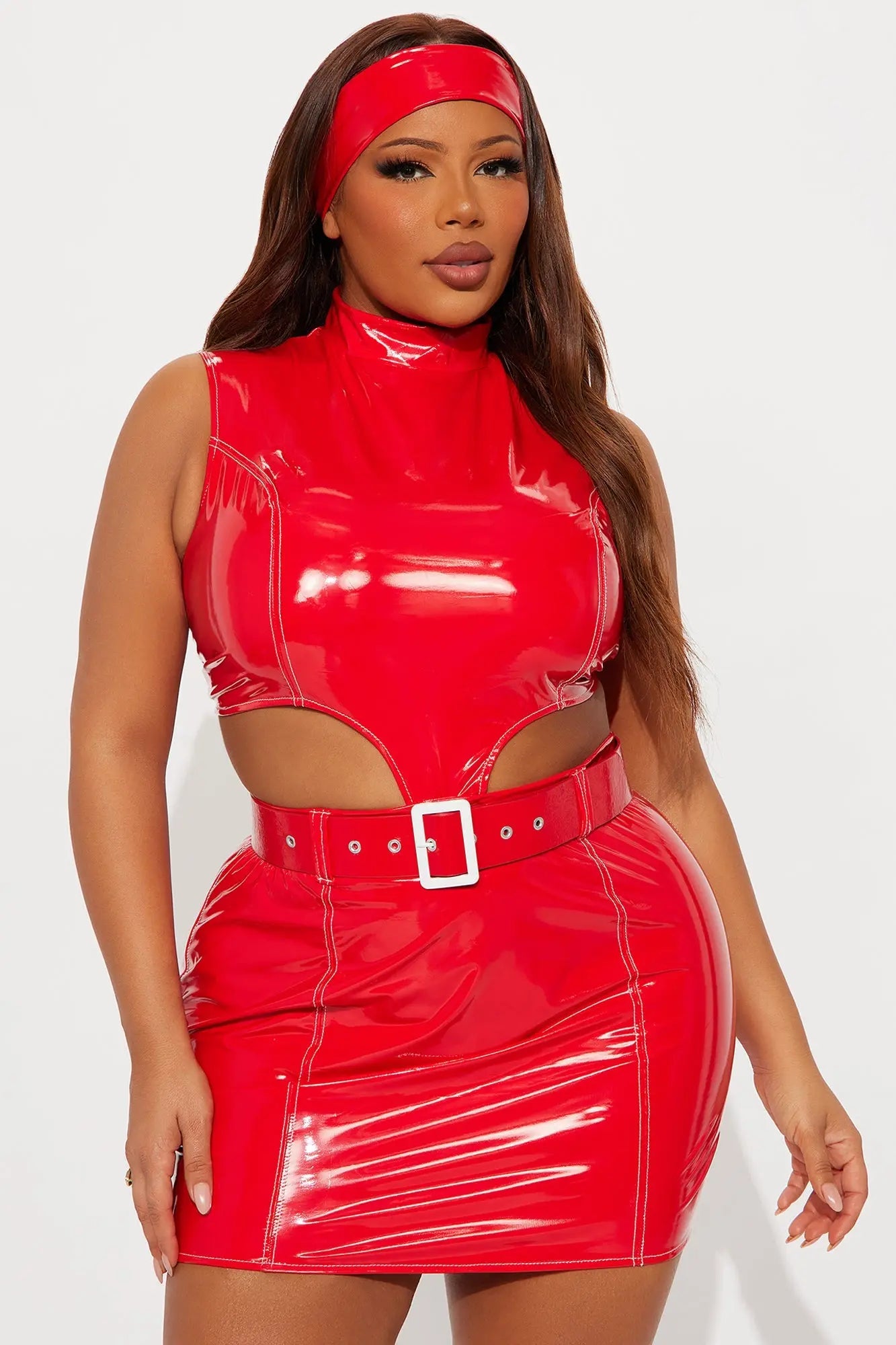 Fantasizing About You 3 Piece Costume Set - Red 