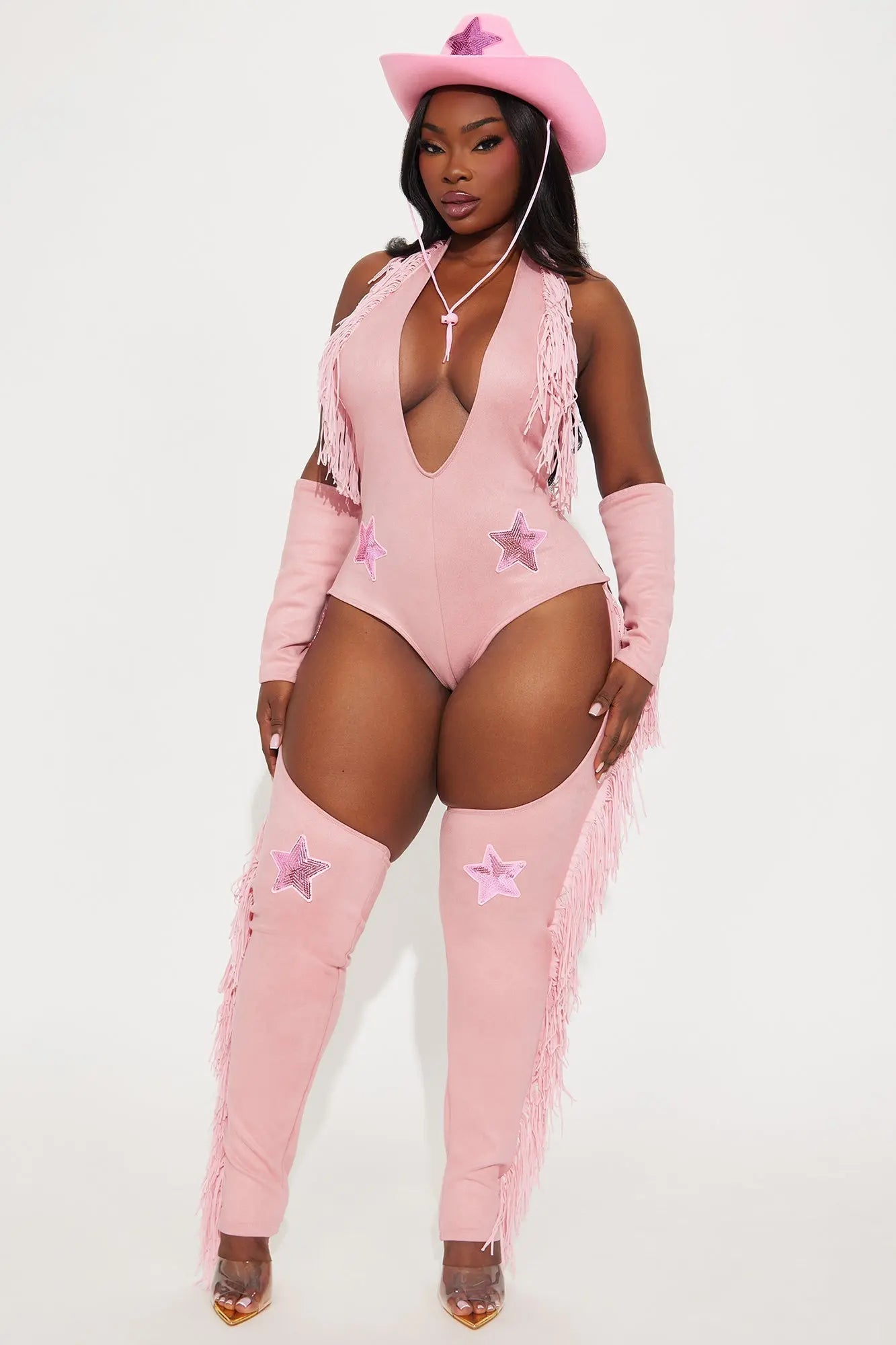 Rosé Cowgirl 3 Piece Costume Set - Pink 