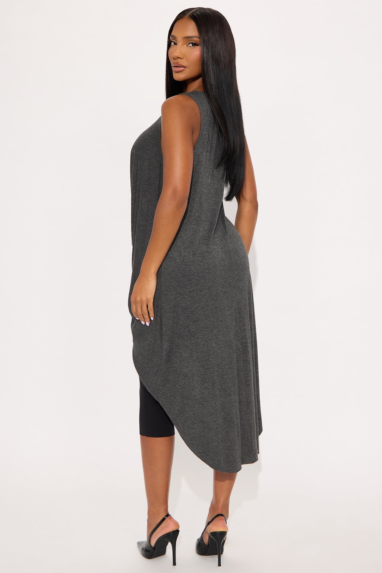 Cavell Loose Cowl Neck Top - Grey