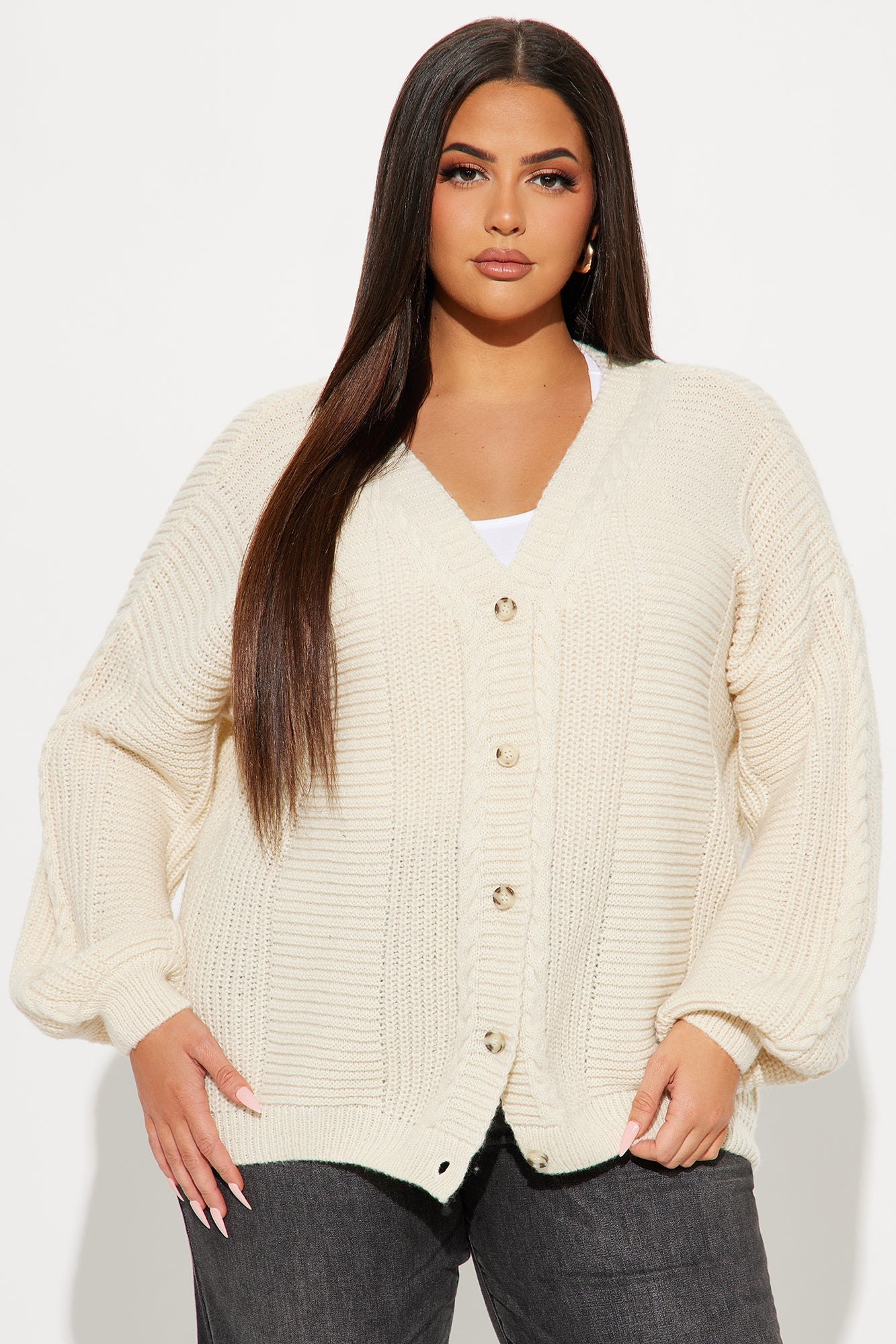 Couch Convo Cardigan - Cream