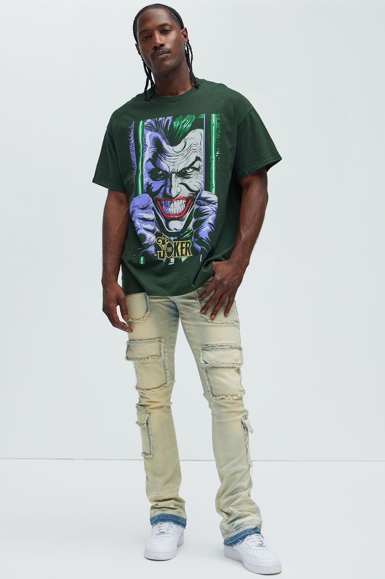 Can I Cargo Stacked Skinny Flare Jeans - Light Wash