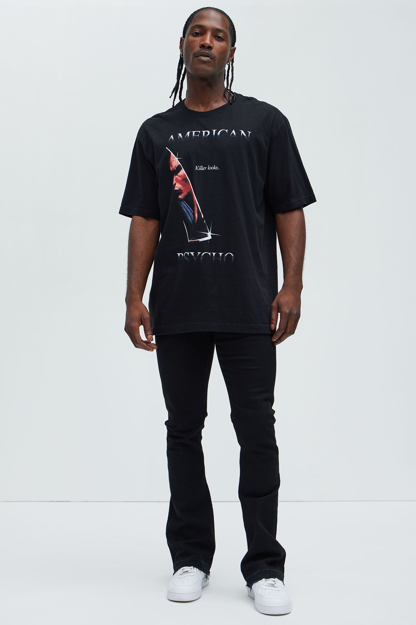 Cornell Slim Flare Jeans - Black