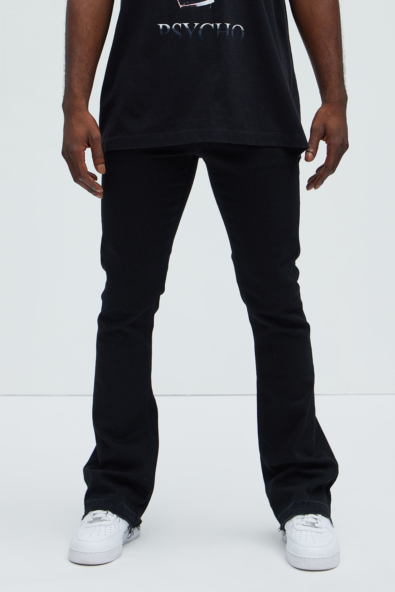 Cornell Slim Flare Jeans - Black