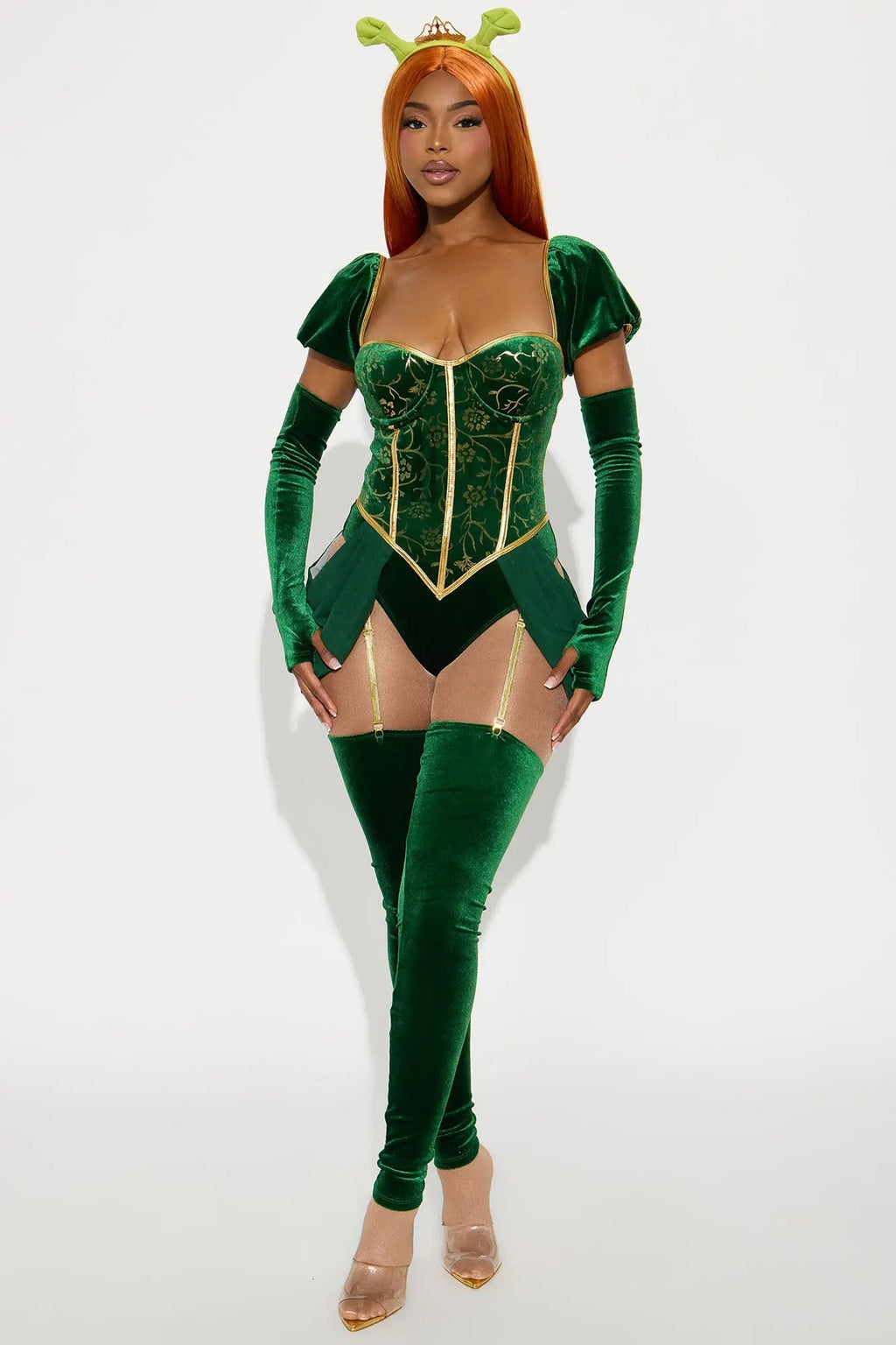 Sexy Ogre Princess 5 Piece Costume Set - Green 