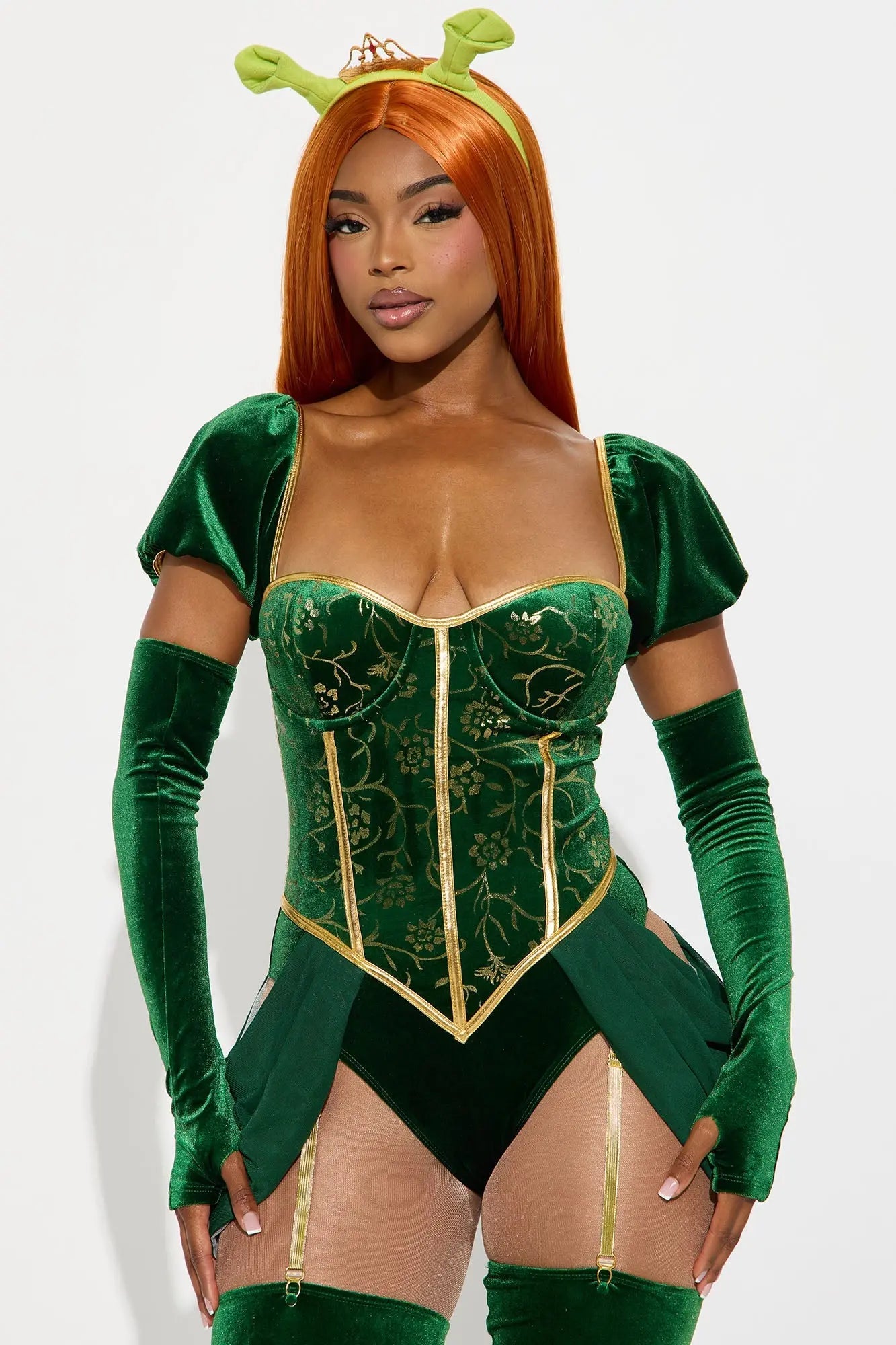 Sexy Ogre Princess 5 Piece Costume Set - Green 