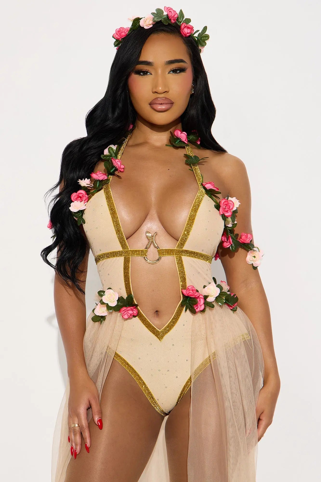 Original Sin Goddess 2 Piece Costume Set - Pink/combo 