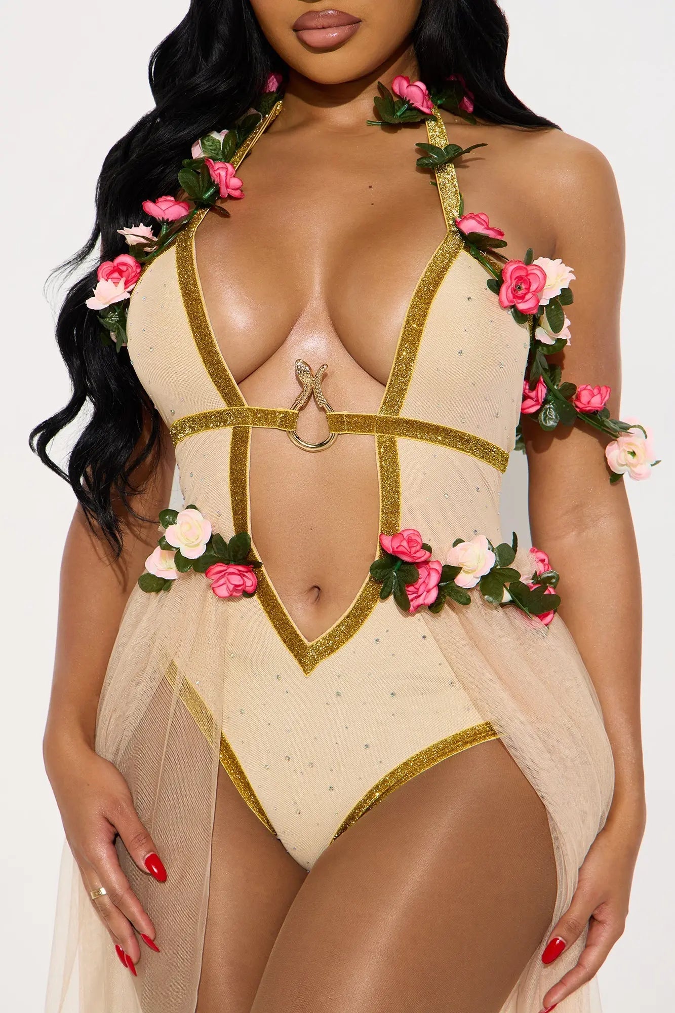 Original Sin Goddess 2 Piece Costume Set - Pink/combo 