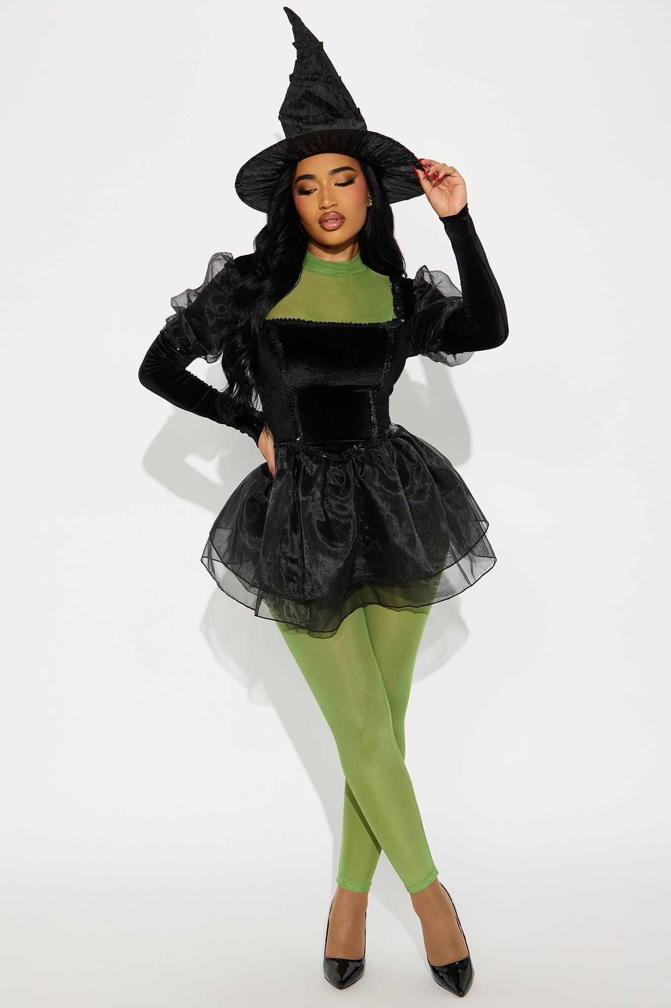 Defying Witch 3 Piece Costume Set - Black/Green