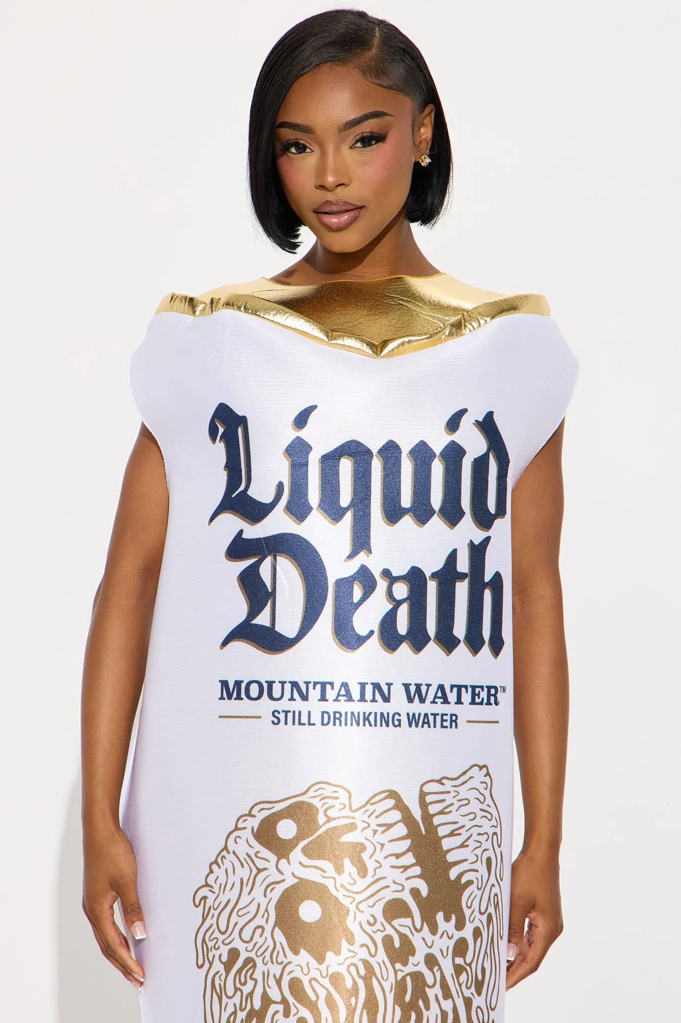 Liquid Death Still Water Can Costume - White/combo 