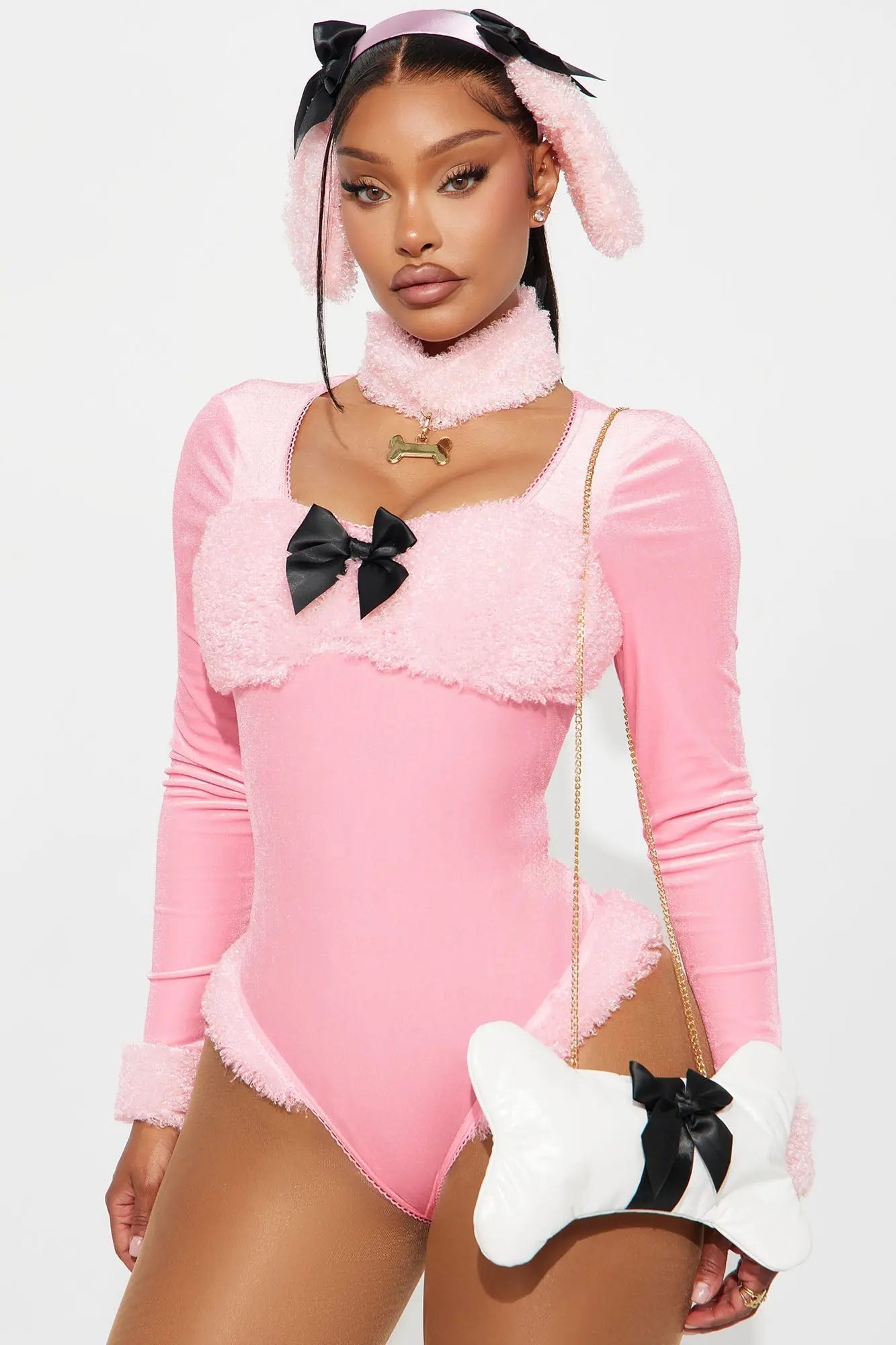 Frenchie Poodle 3 Piece Costume Set - Pink 