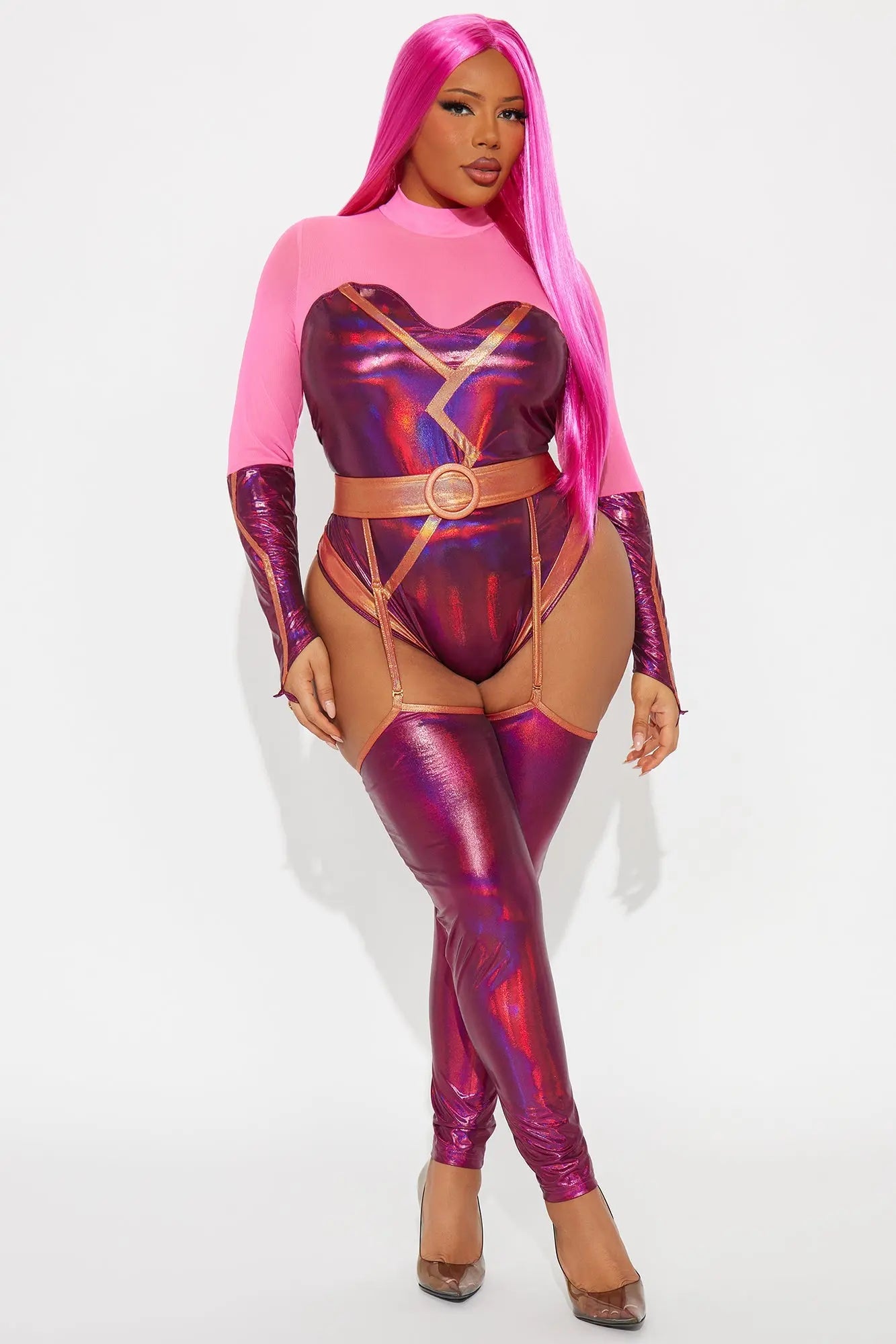 Hot Like Lava 4 Piece Costume Set - Pink 