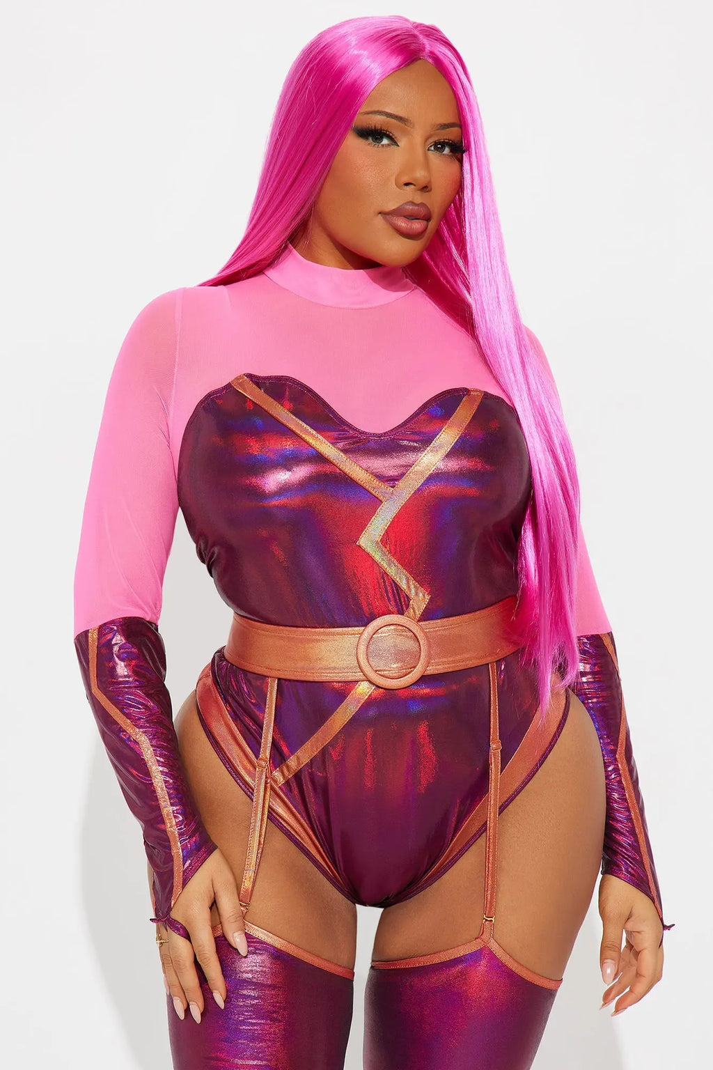 Hot Like Lava 4 Piece Costume Set - Pink 