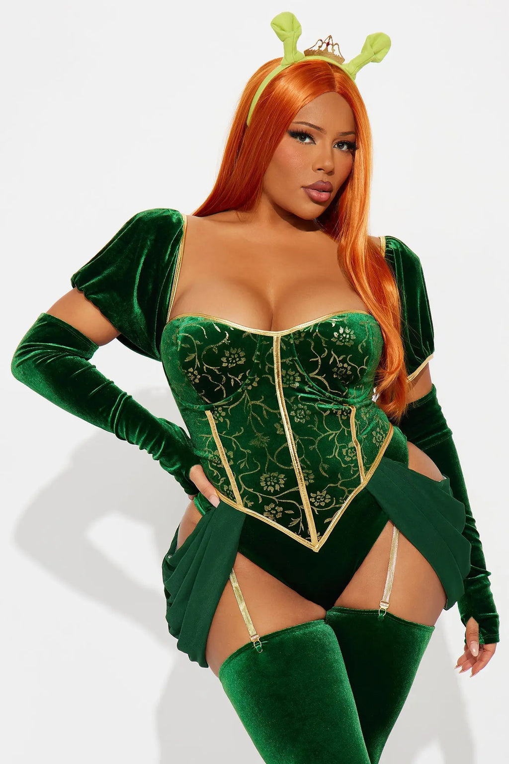 Sexy Ogre Princess 5 Piece Costume Set - Green 