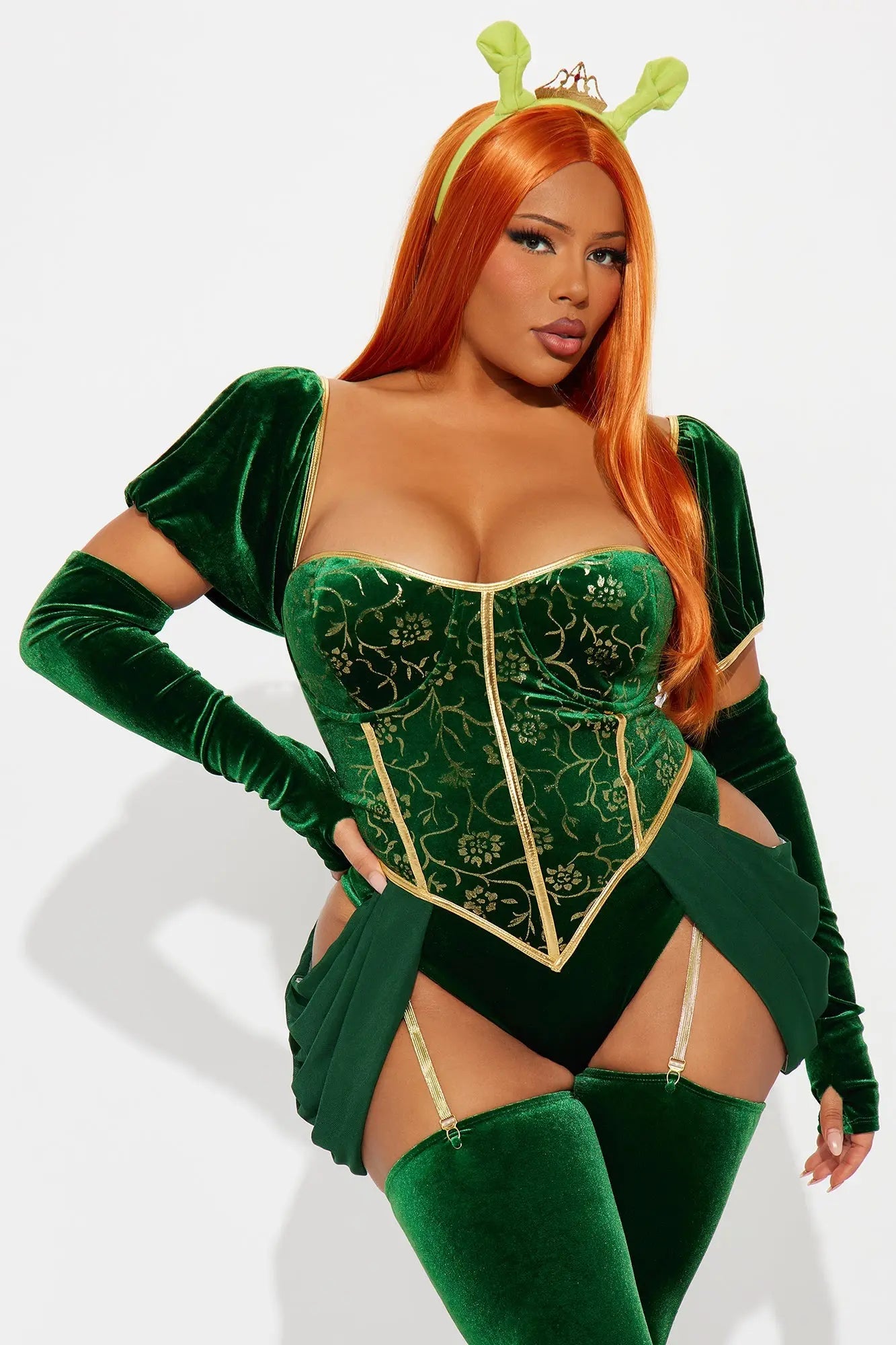 Sexy Ogre Princess 5 Piece Costume Set - Green 