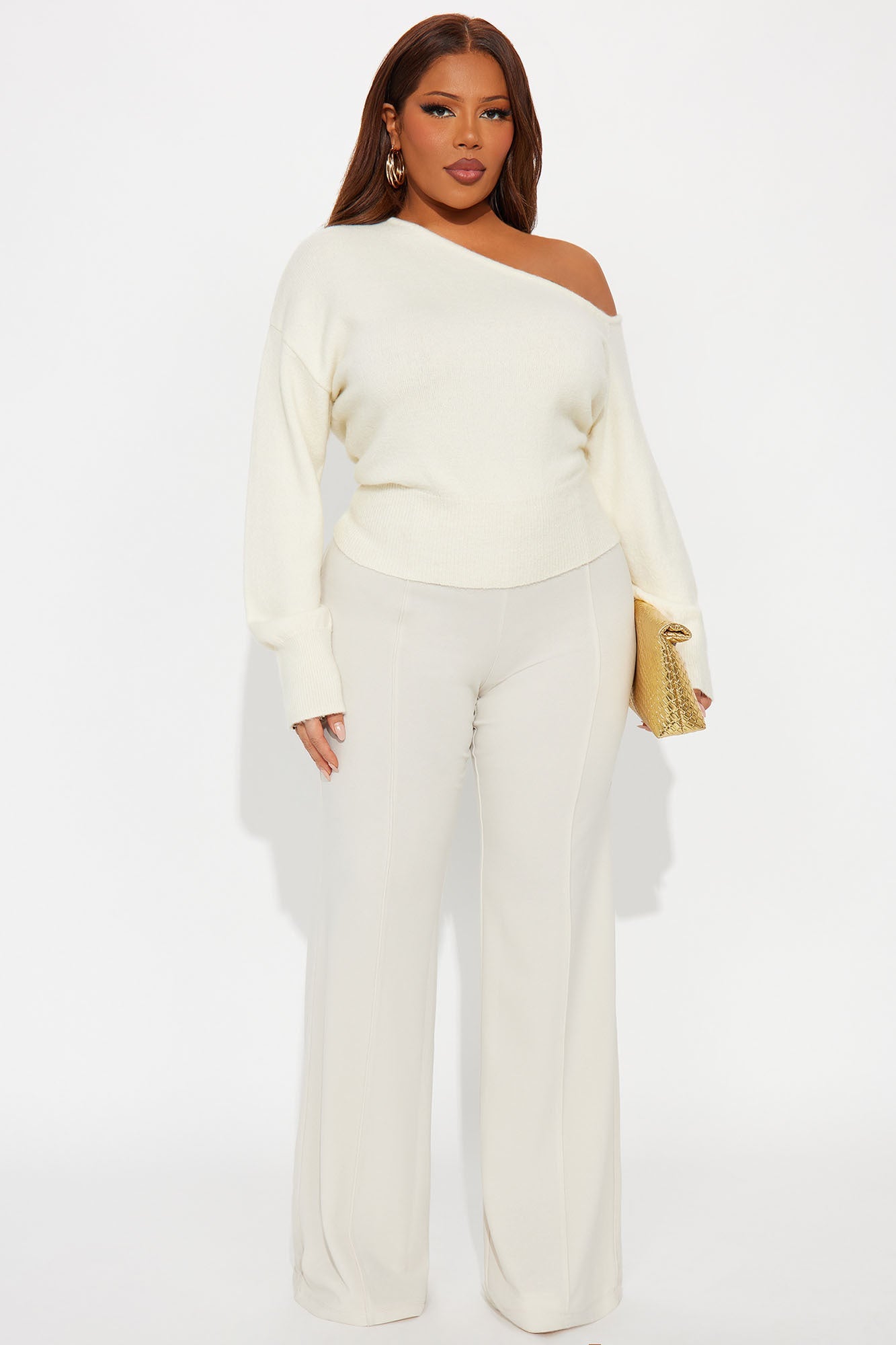 Tall Victoria High Waisted Dress Pants - Oatmeal