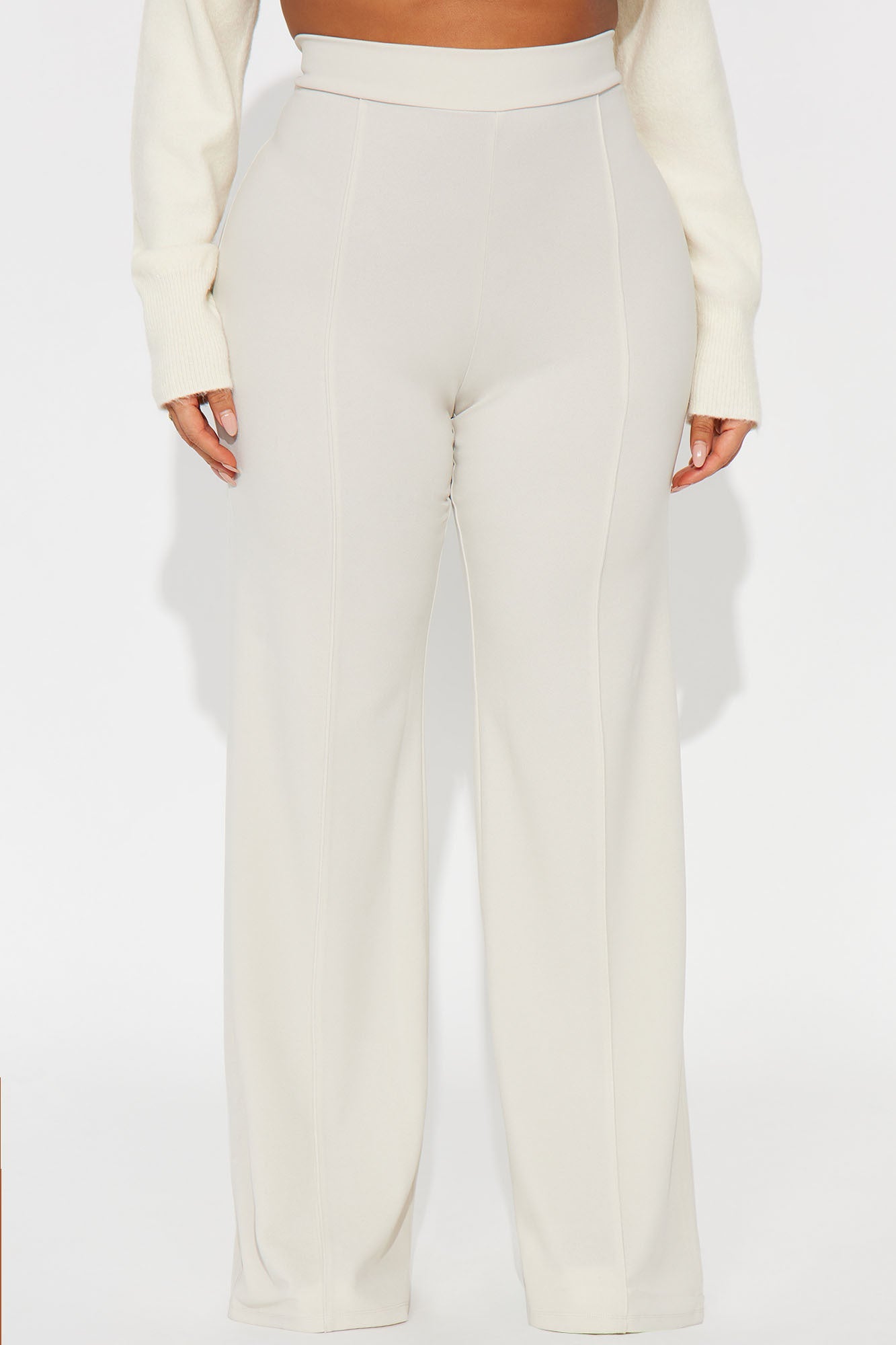 Tall Victoria High Waisted Dress Pants - Oatmeal