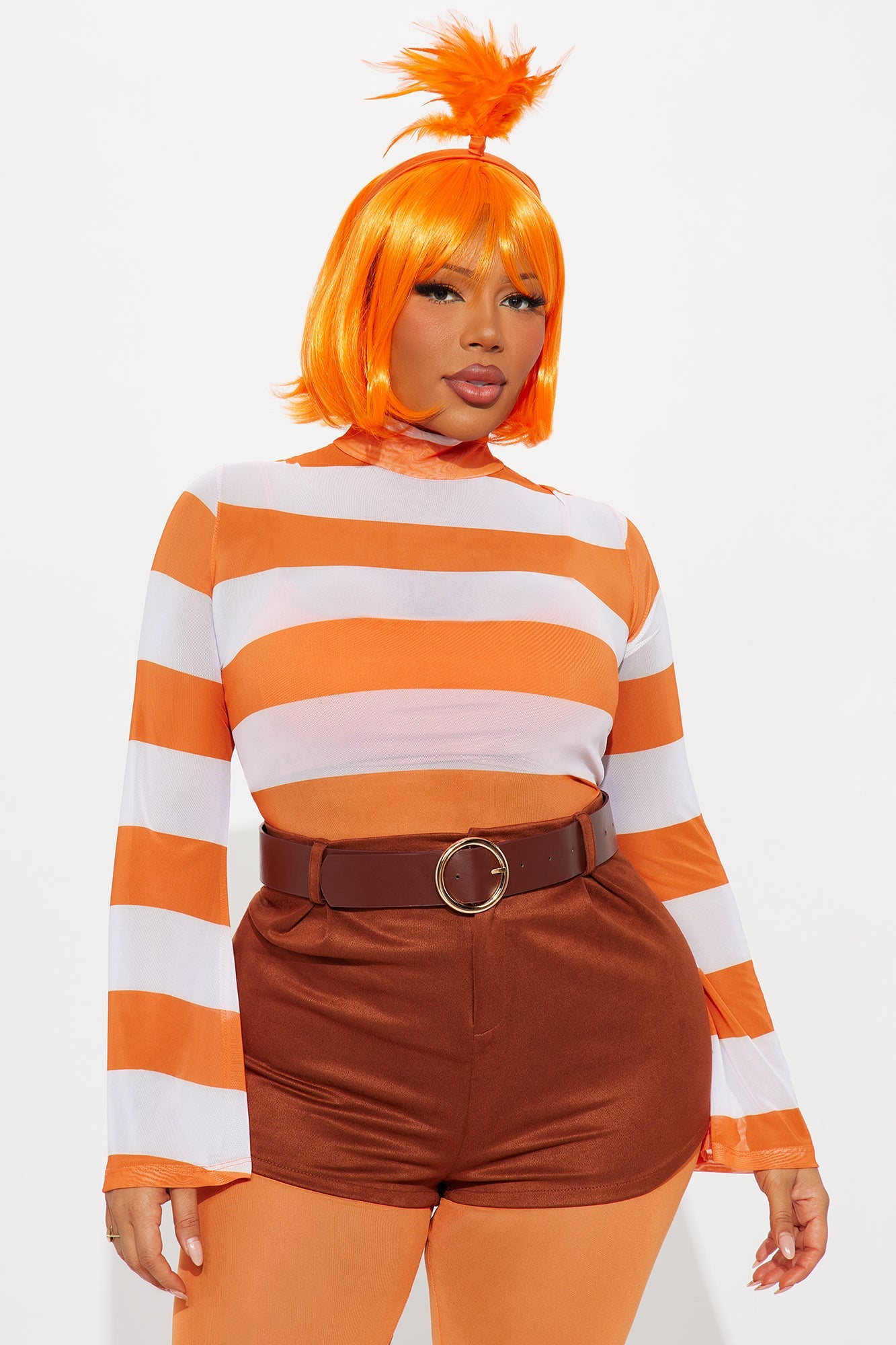 You Excite Me 7 Piece Costume Set - Orange/combo