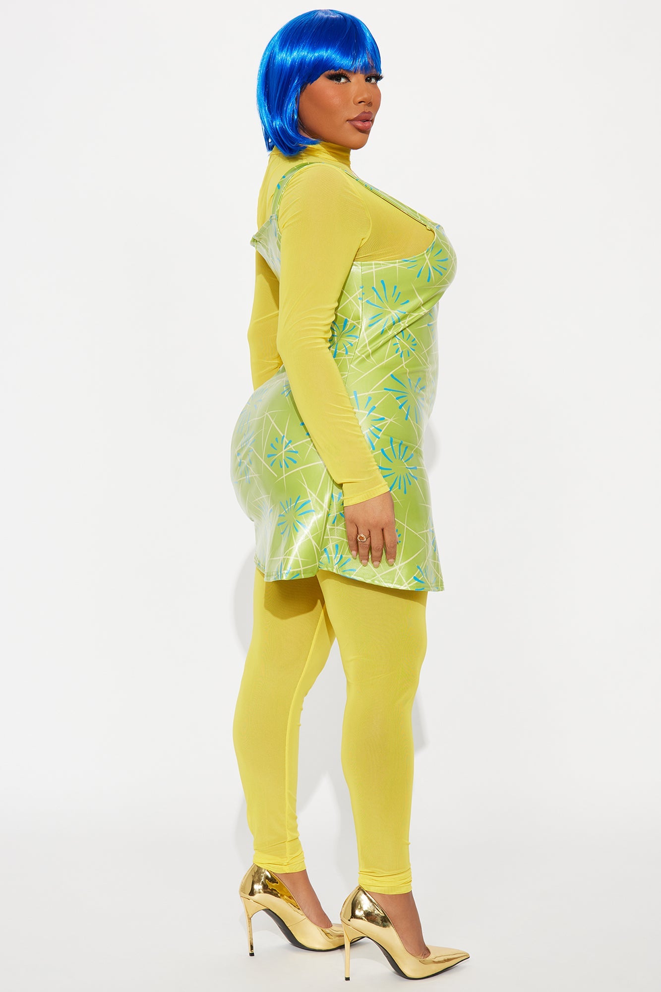 Ecstasy & Joy 5 Piece Costume Set - Green/combo