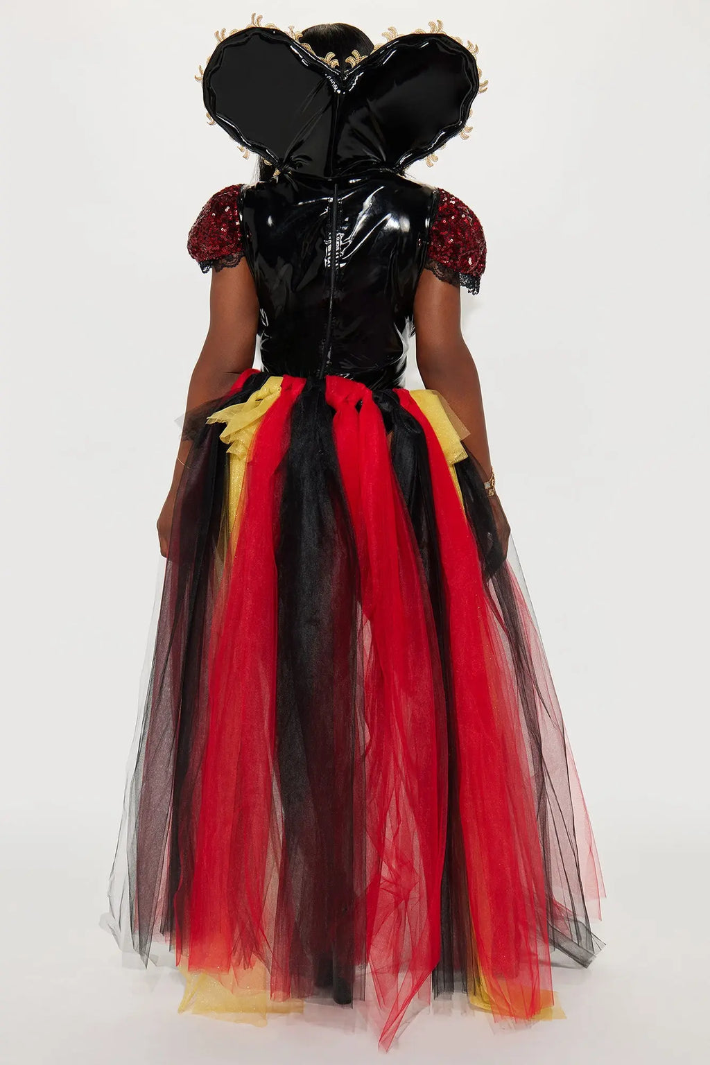 Heartthrob Queen 4 Piece Costume Set - Red/combo 