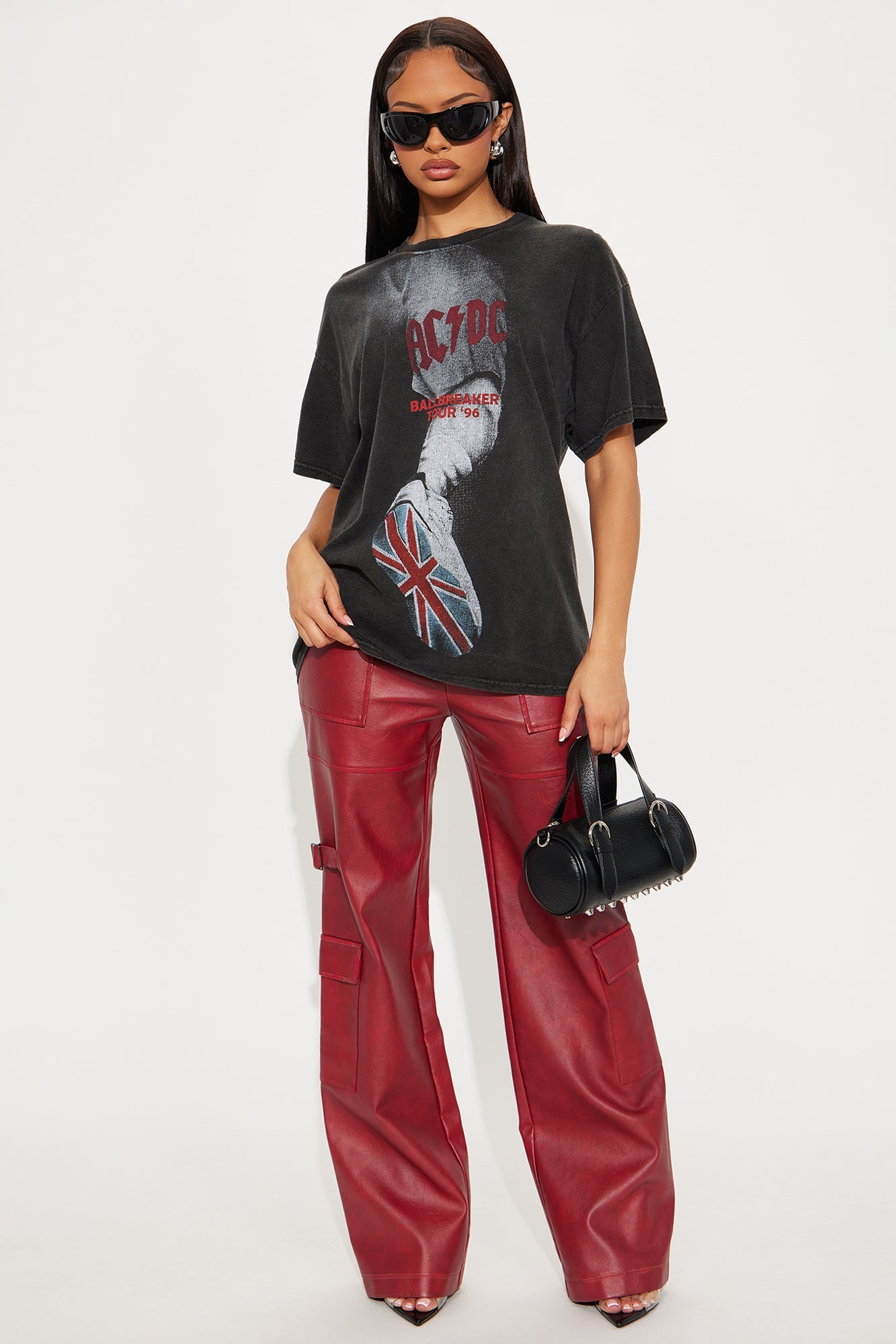 ACDC Running Away Washed Tee - Black Wash