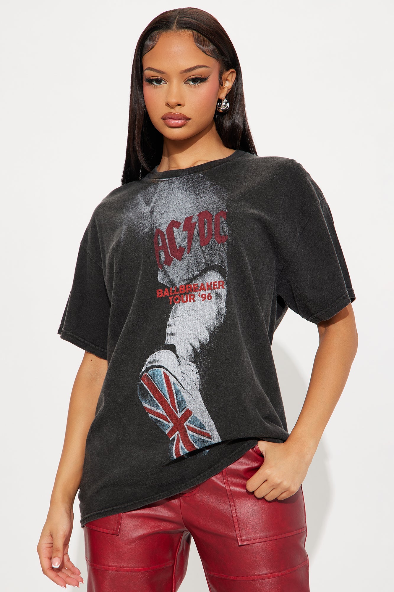 ACDC Running Away Washed Tee - Black Wash