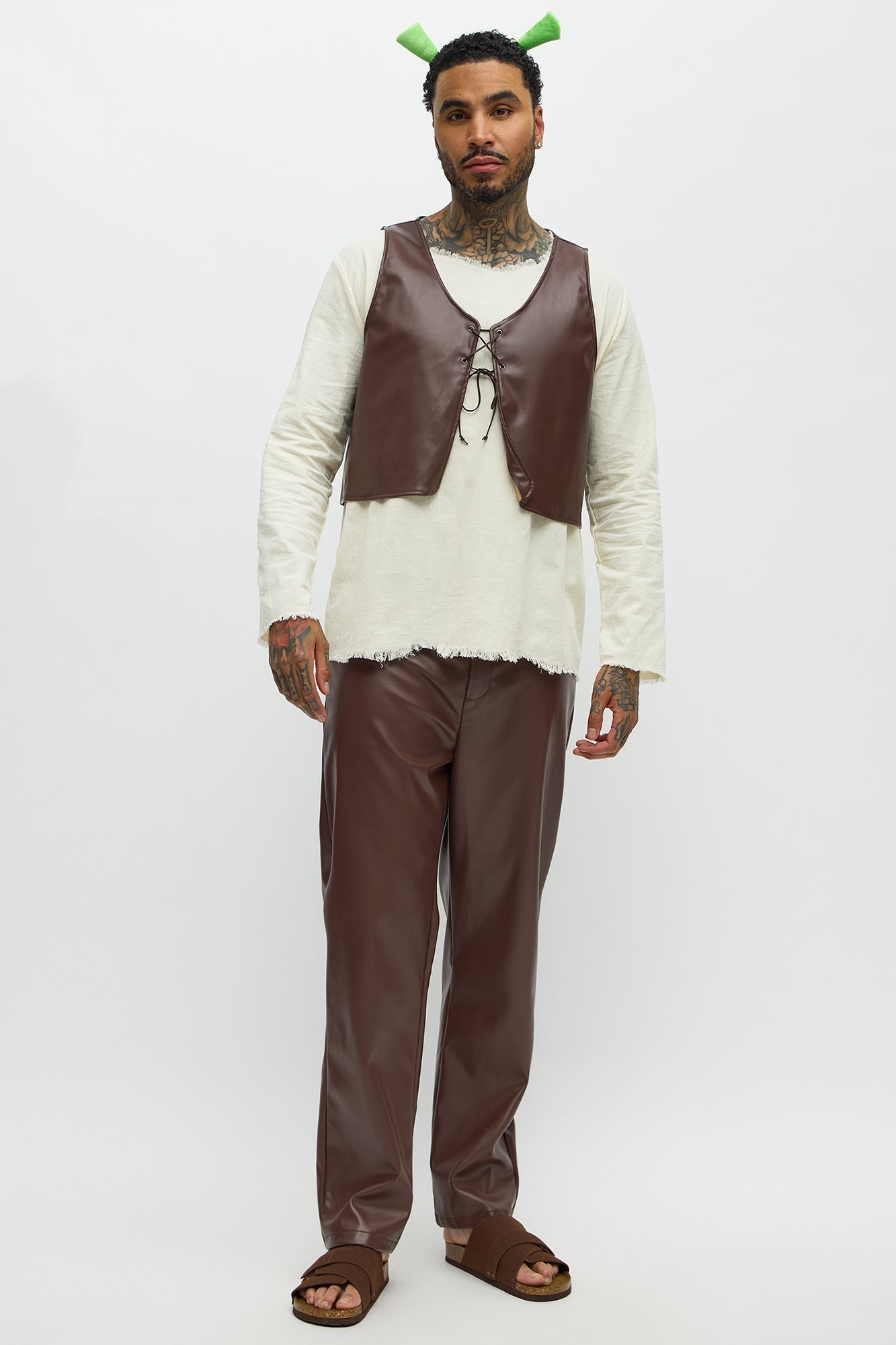 Handsome Ogre 5 Piece Costume Set - Brown/combo