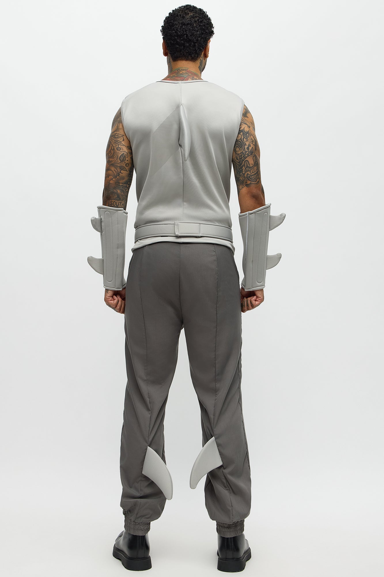 Shark Attack 4 Piece Costume Set - Grey