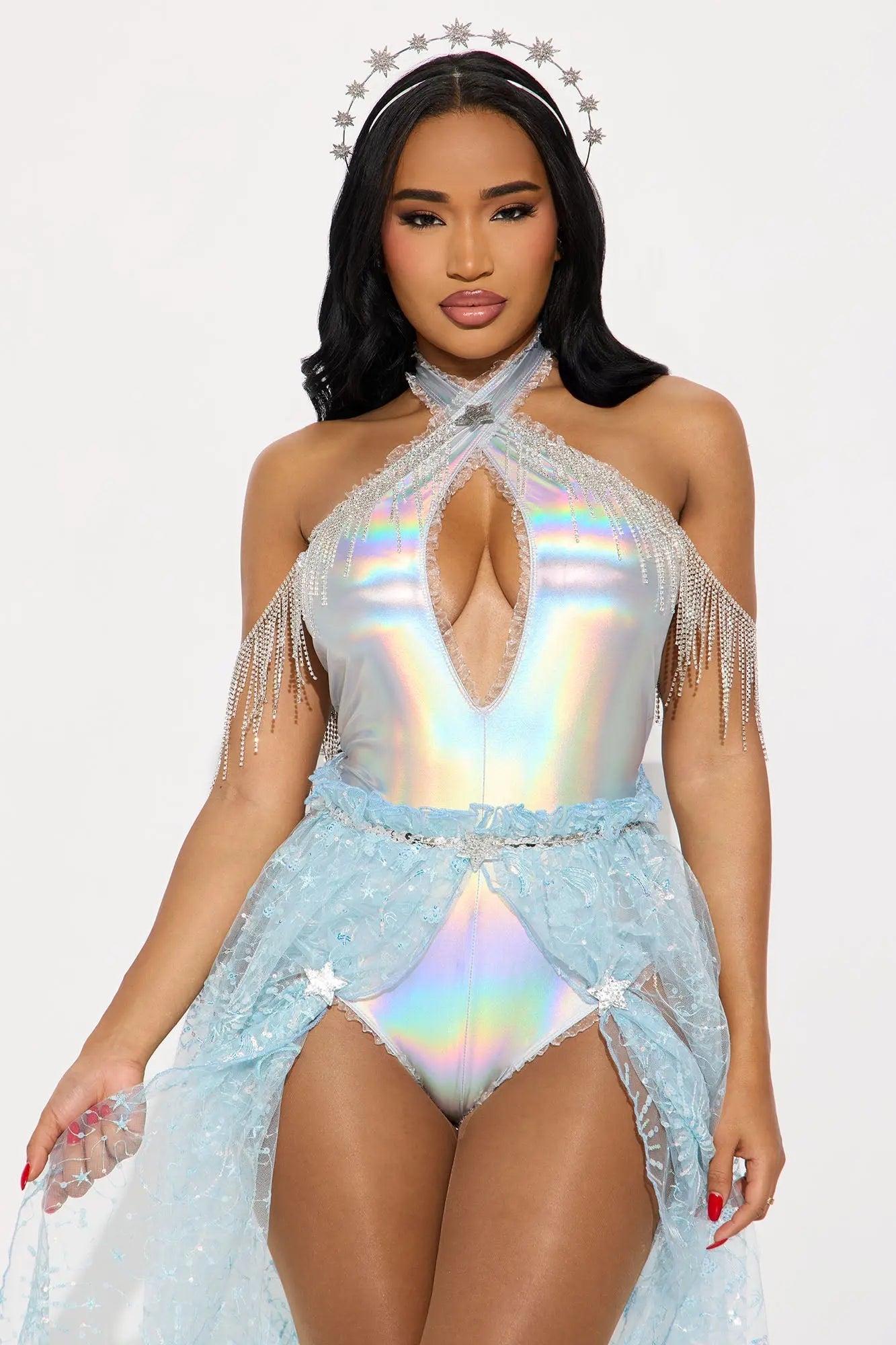 Constellation Nymph 2 Piece Costume Set - Silver 