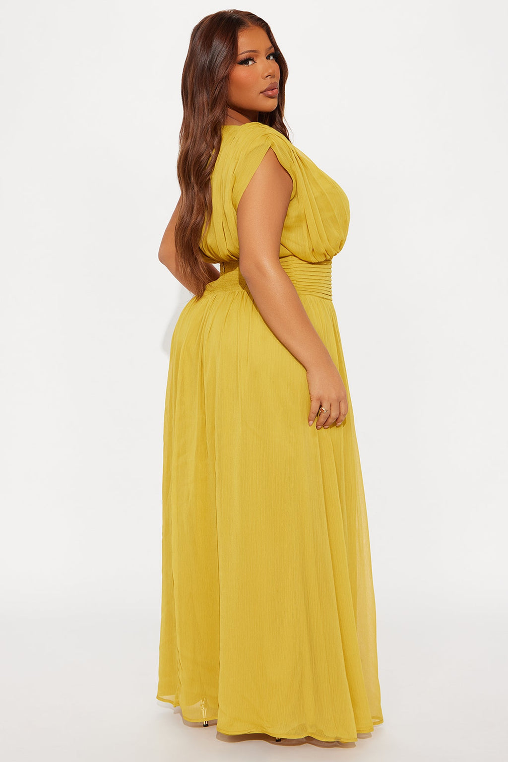 Neveah Chiffon Maxi Dress - Chartreuse
