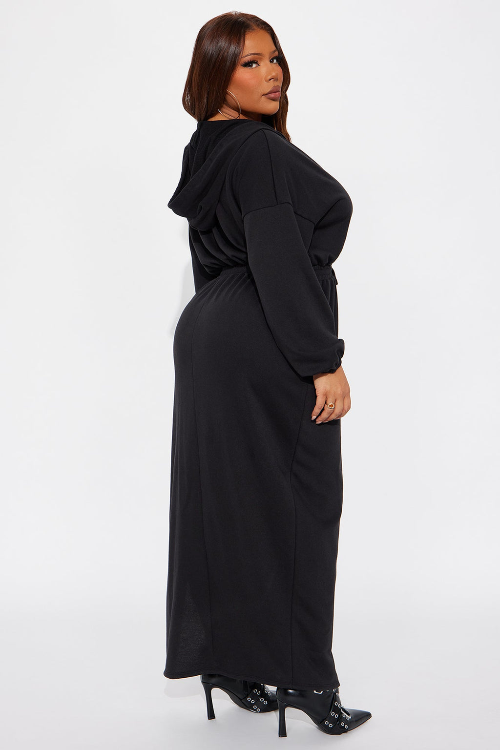 Valley Hooded Maxi Dress - Black