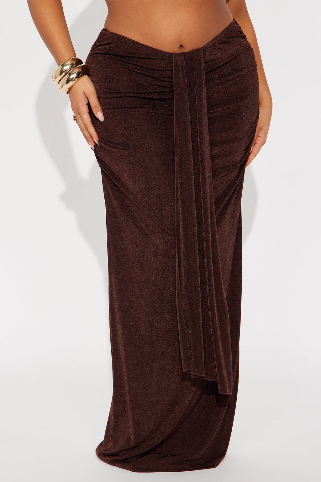 Let's Getaway Slinky Knit Maxi - Chocolate