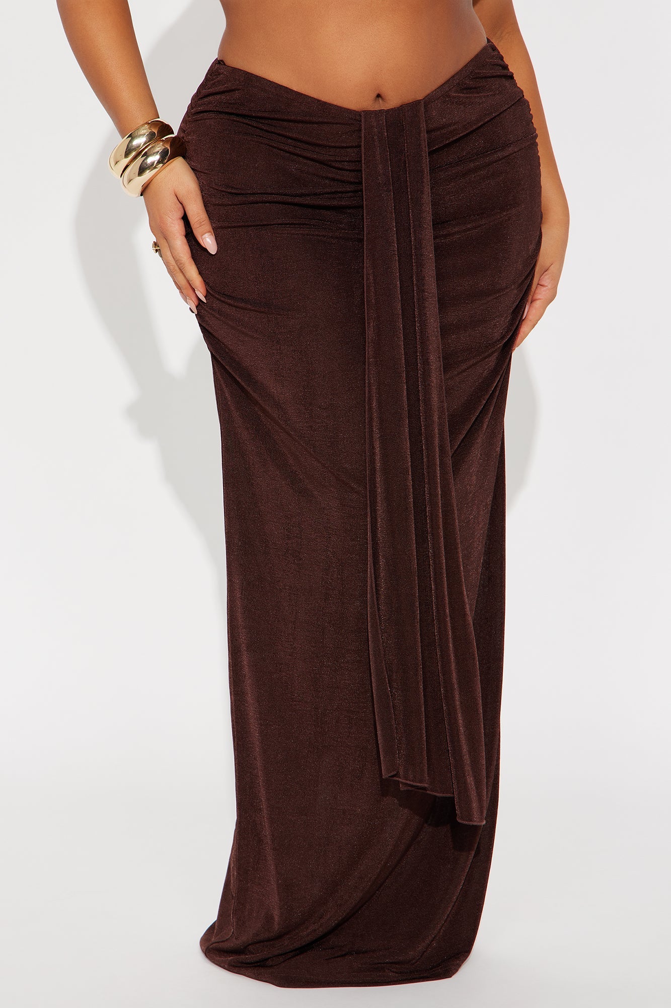 Let's Getaway Slinky Knit Maxi - Chocolate