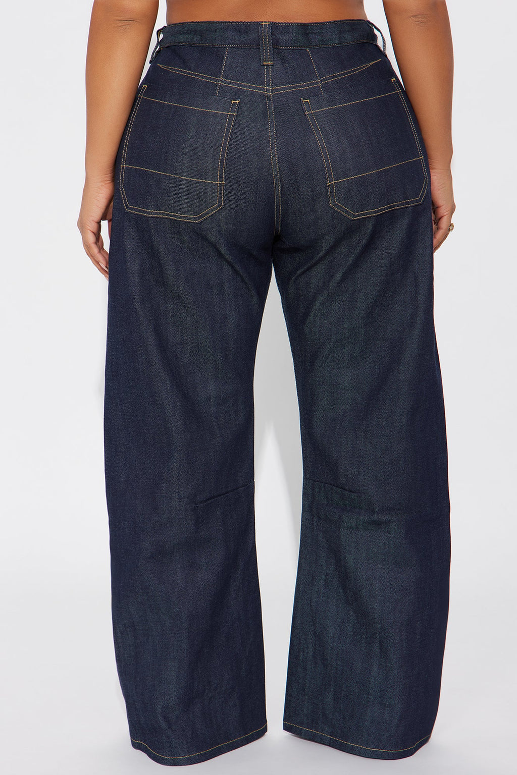 Premium Selvedge Utility Straight Leg Jeans - Dark Denim