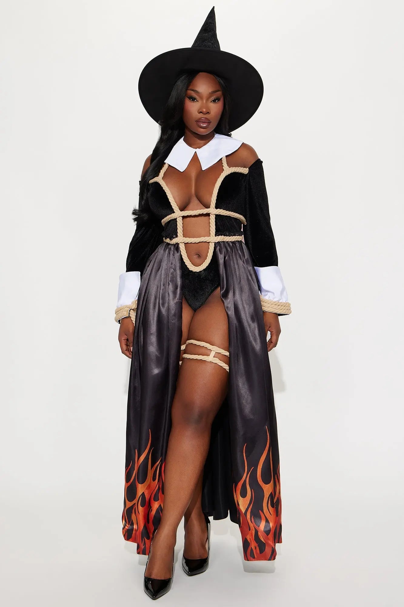 Hellfire Witch 3 Piece Costume Set - Black/combo 