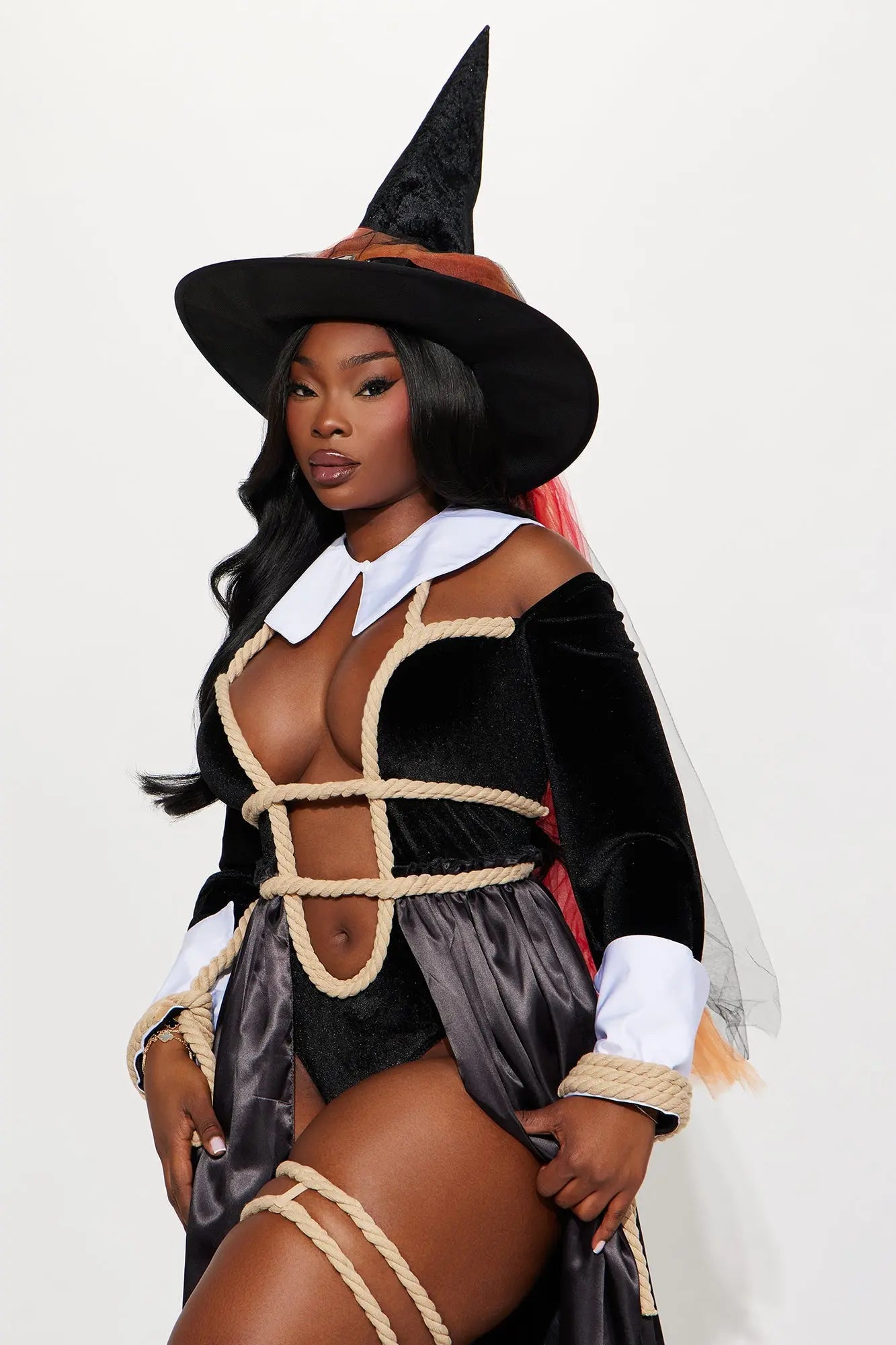 Hellfire Witch 3 Piece Costume Set - Black/combo 
