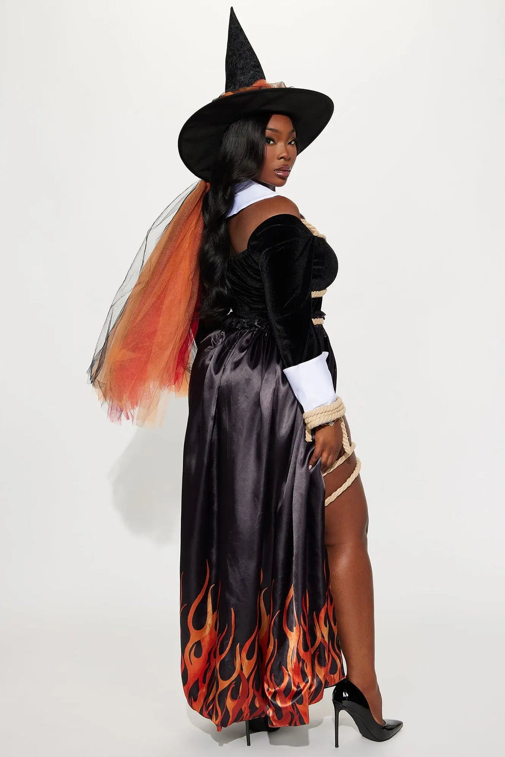 Hellfire Witch 3 Piece Costume Set - Black/combo 