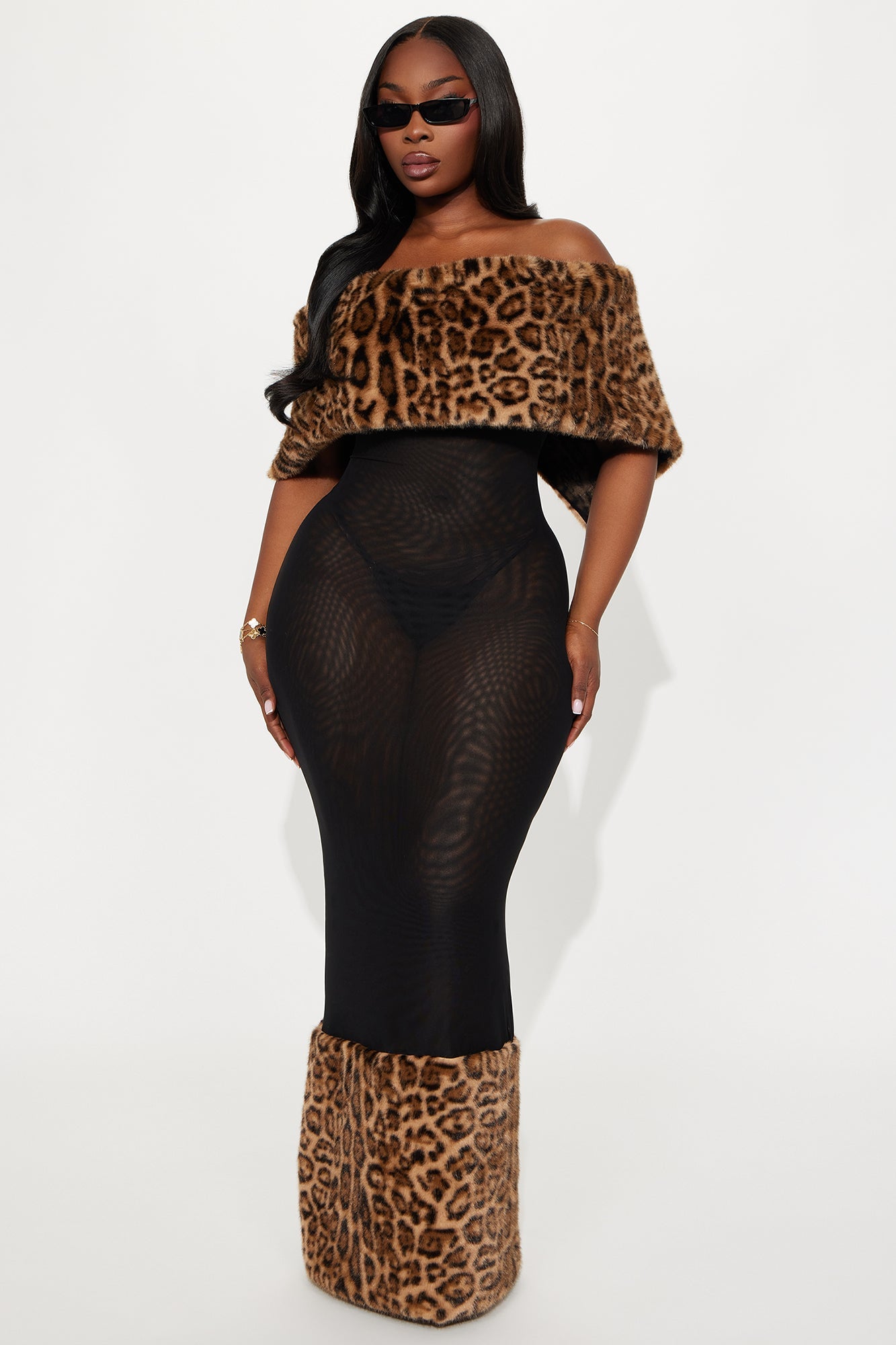 Soft Living Mesh Leopard Print Maxi Dress - Leopard