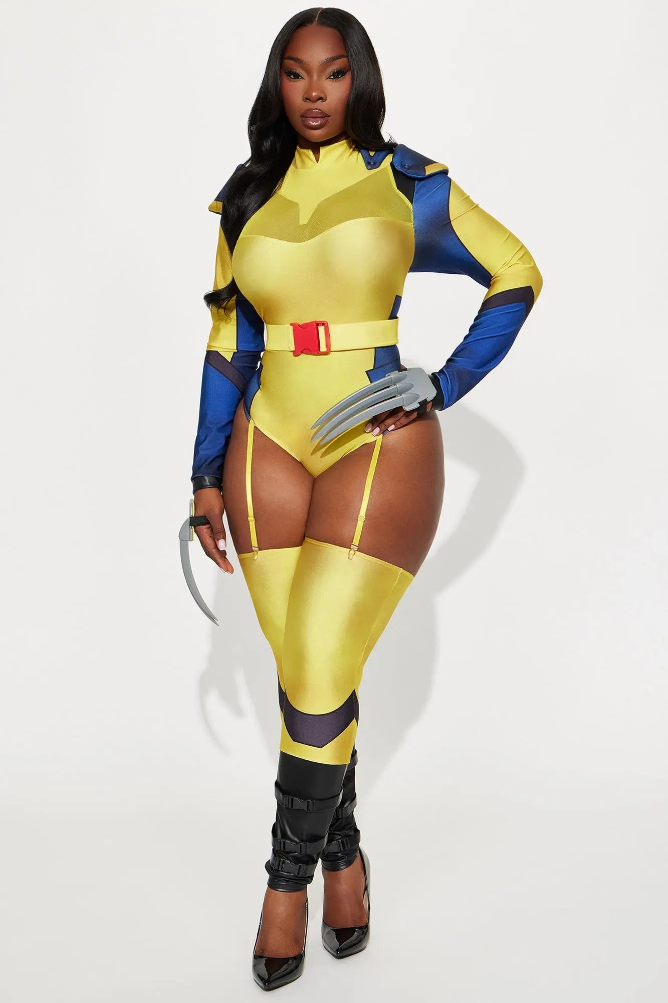 Claws And Effect 4 Piece Costume Set - Yellow/combo 