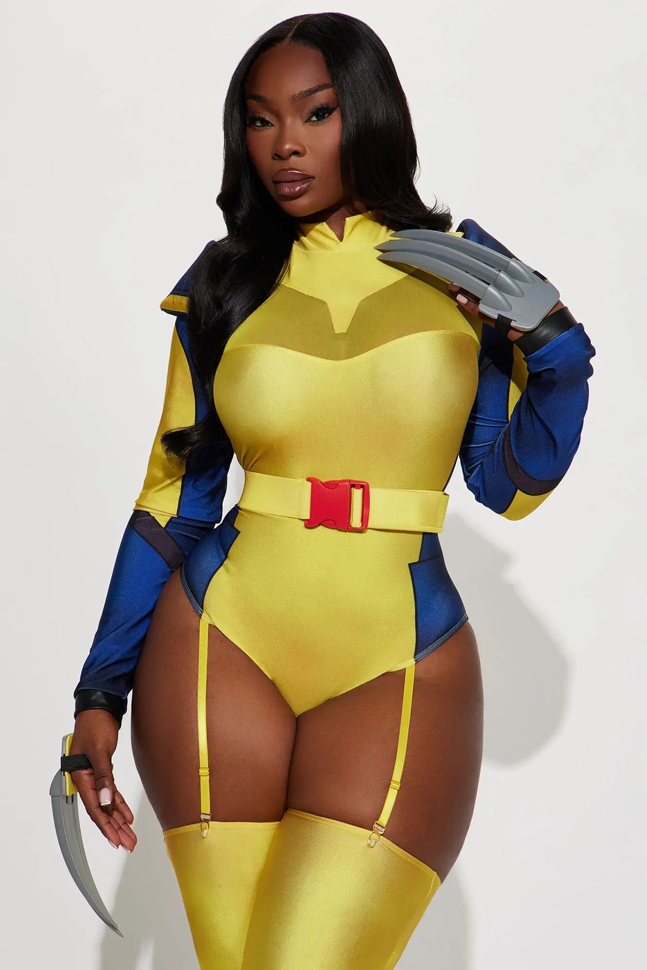 Claws And Effect 4 Piece Costume Set - Yellow/combo 