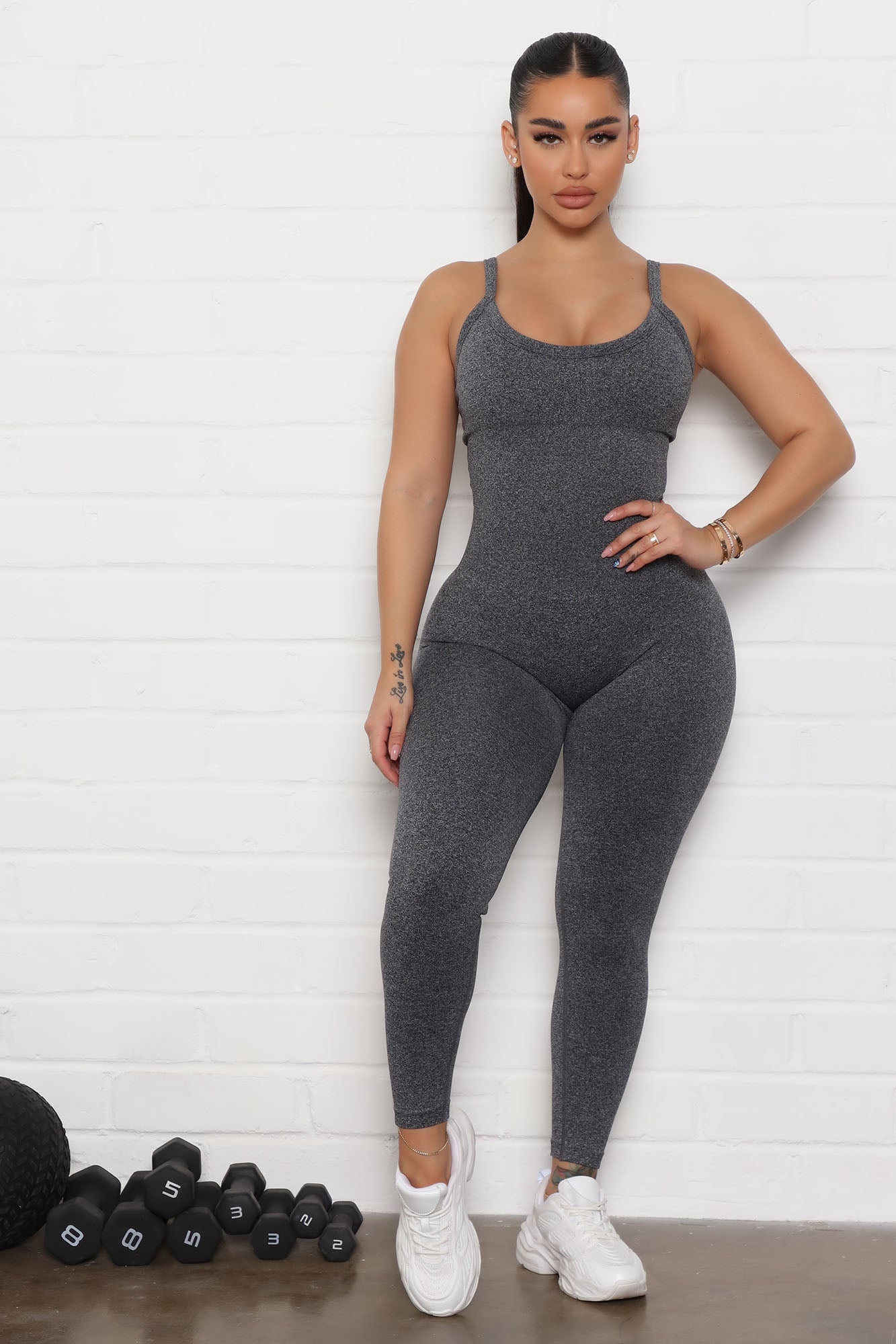 Vital Goddess Active Jumpsuit In Infinity Seamless - Black