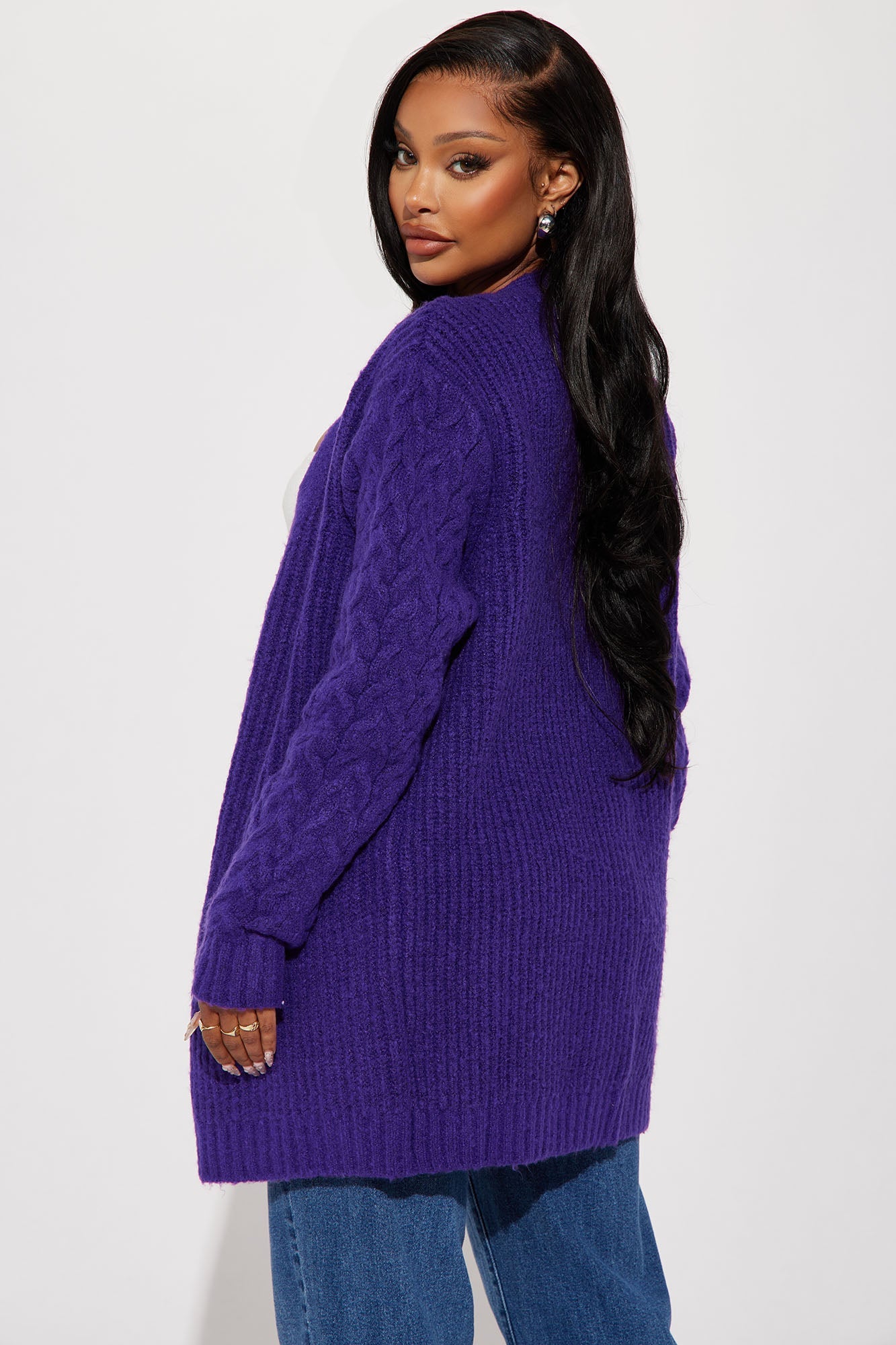 Keoni Cardigan Sweater - Purple