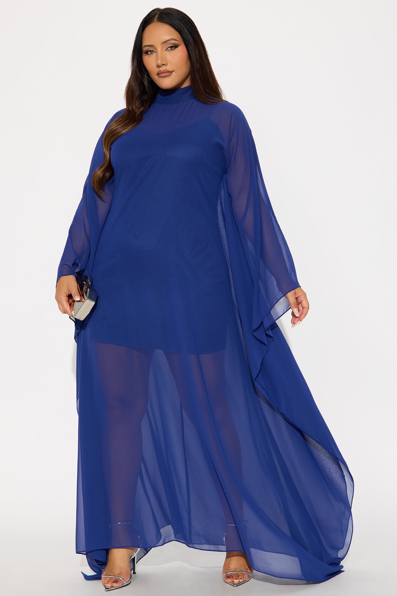 Flying High Chiffon Maxi Dress - Navy