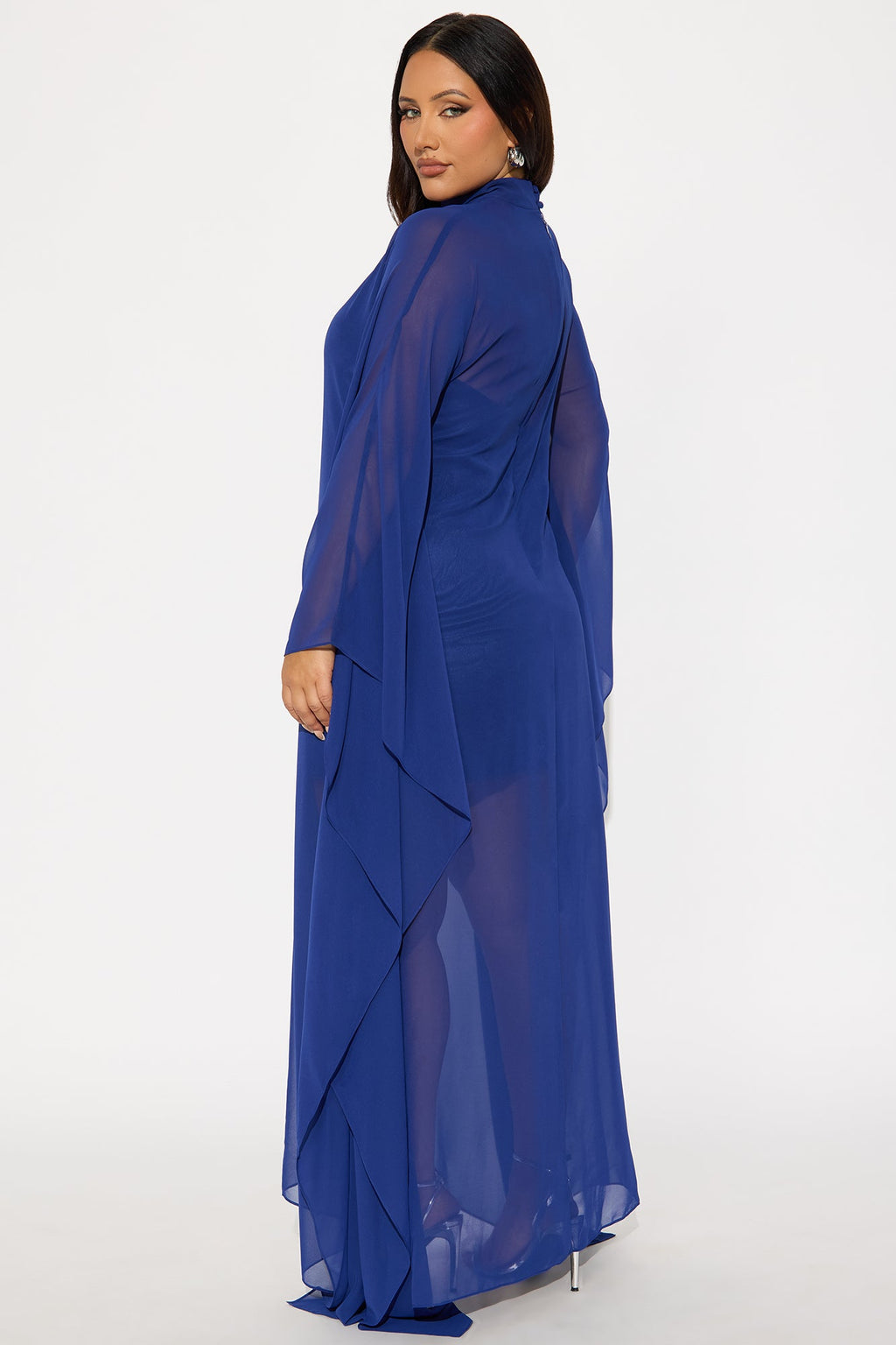 Flying High Chiffon Maxi Dress - Navy
