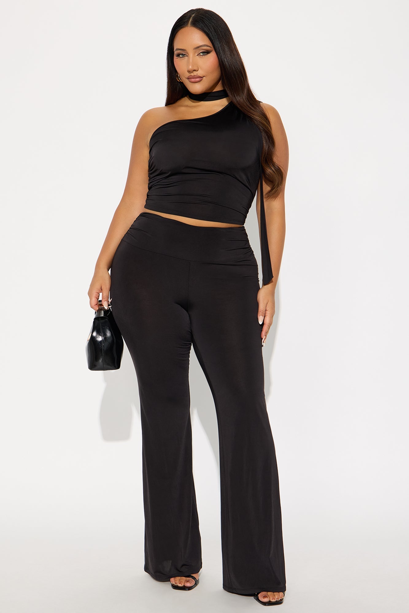Alaina 3 Piece Pant Set - Black