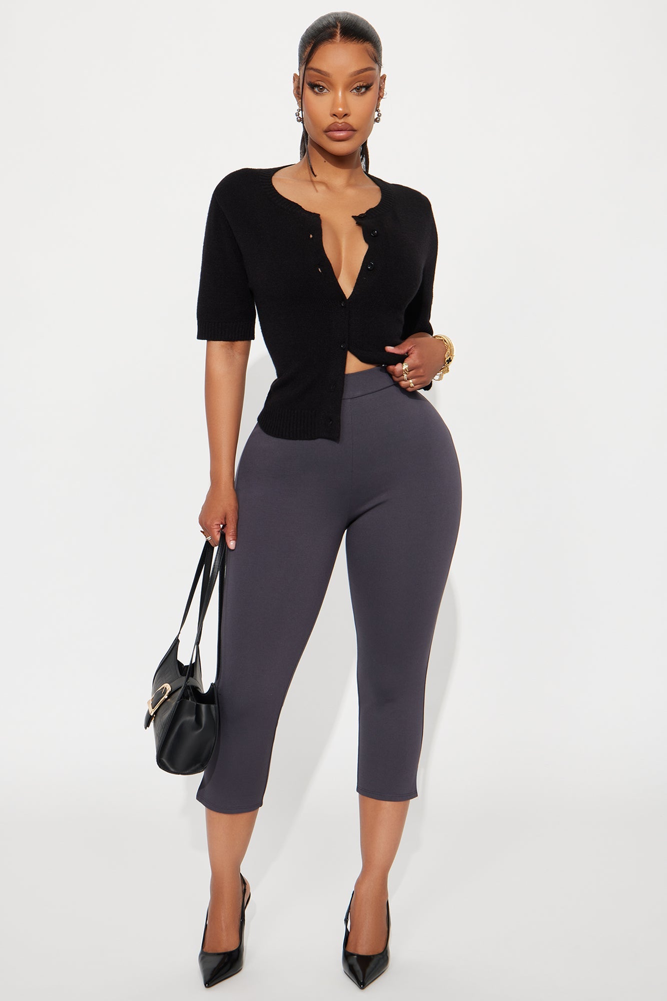 All My Potentials Capri Legging - Charcoal