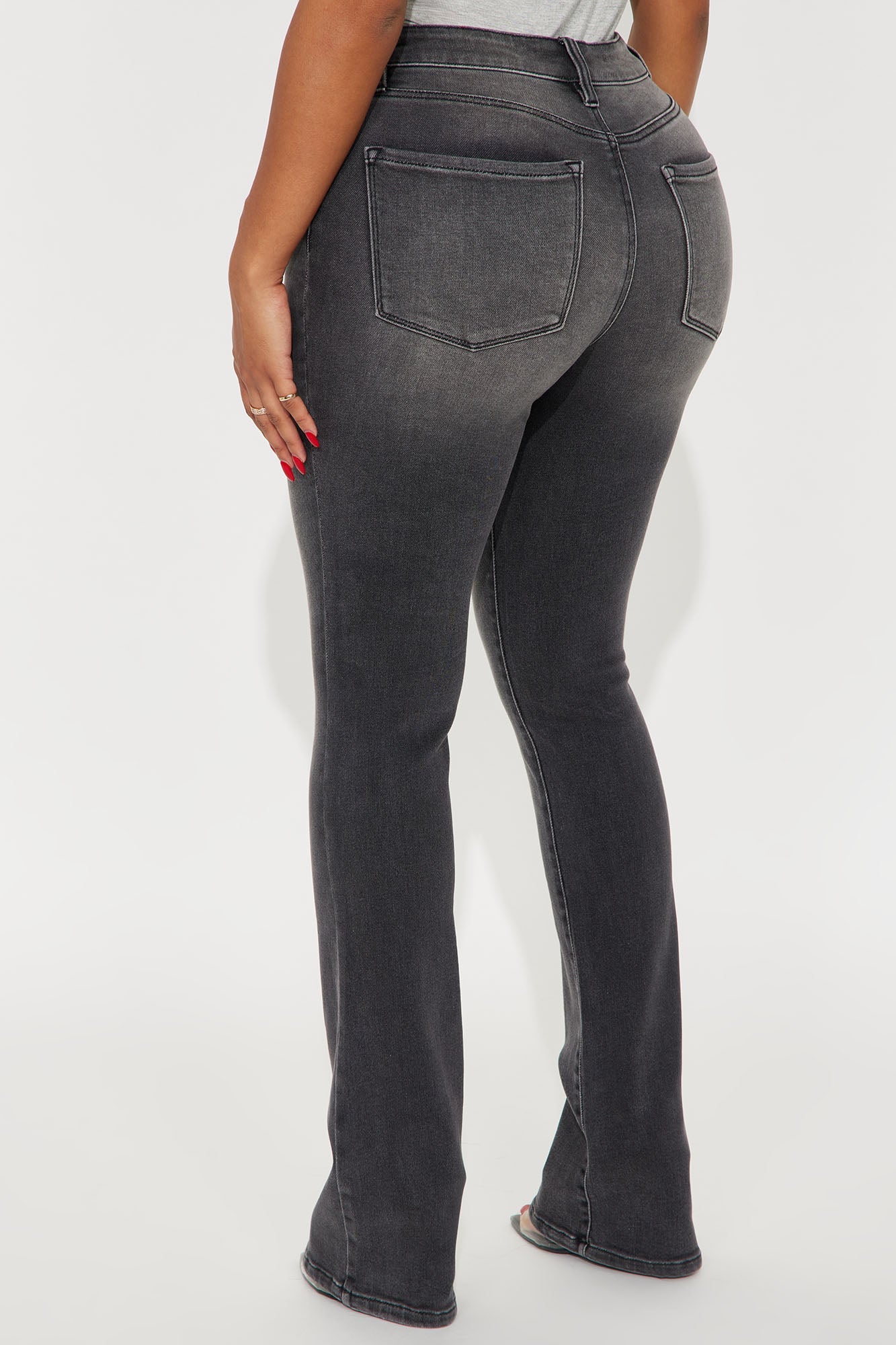 She's An Icon High Waist Bootcut Jean - Grey